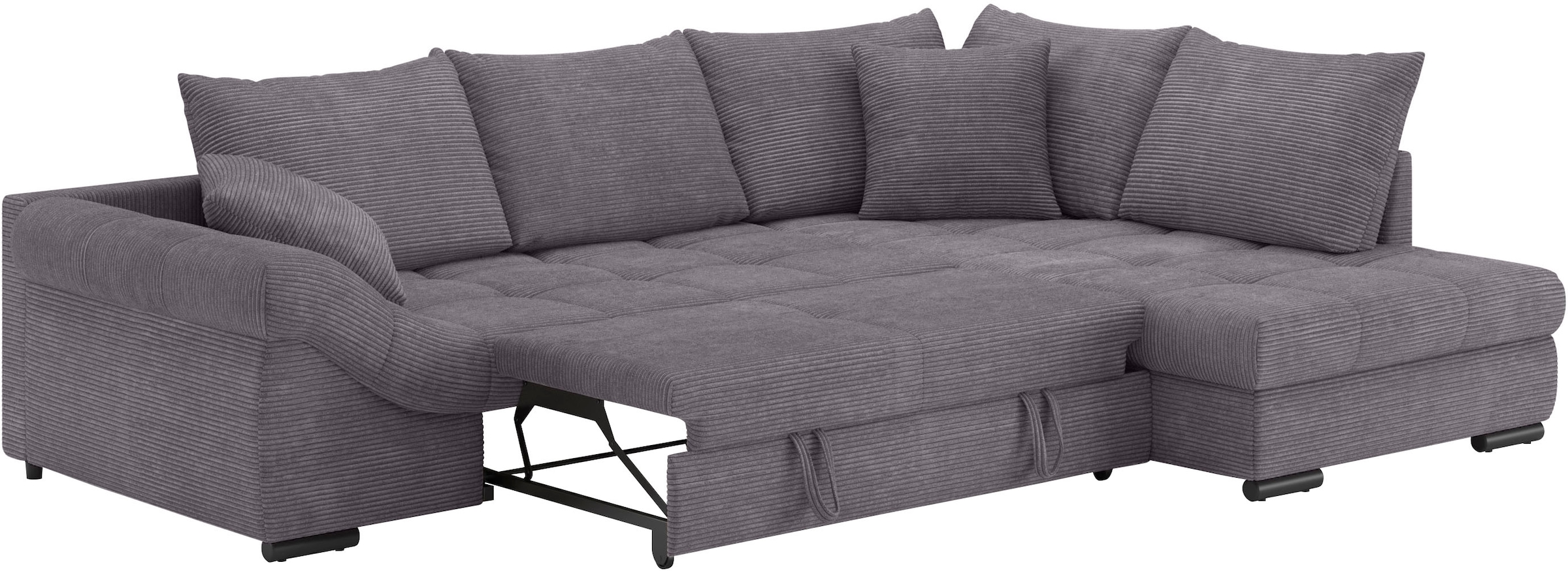 Mr. Couch Ecksofa »Allegro DuraFlex, L-Form«, Hochschläfer-Bettauszug, Kaltschaumpolsterung, bis 140 kg belastbar