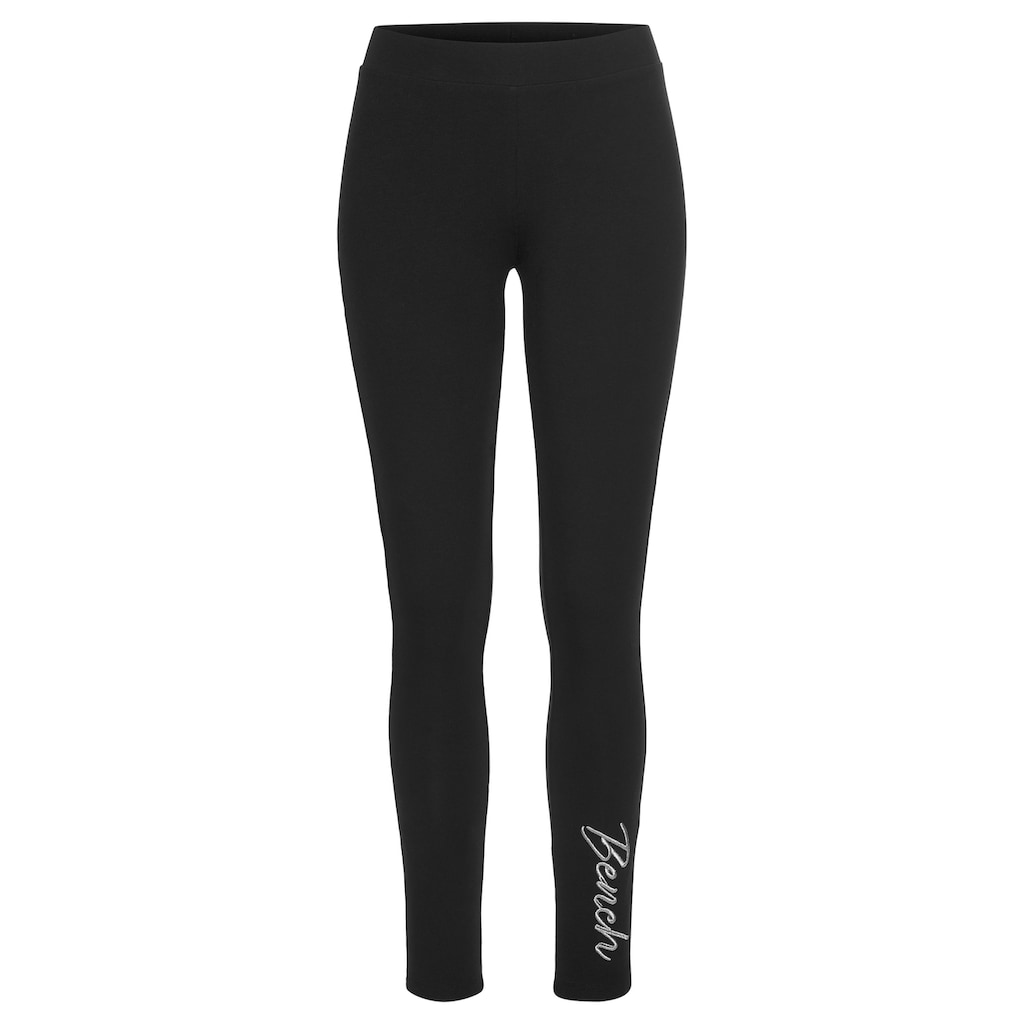 Bench. Loungewear Leggings, mit glänzender Logostickerei