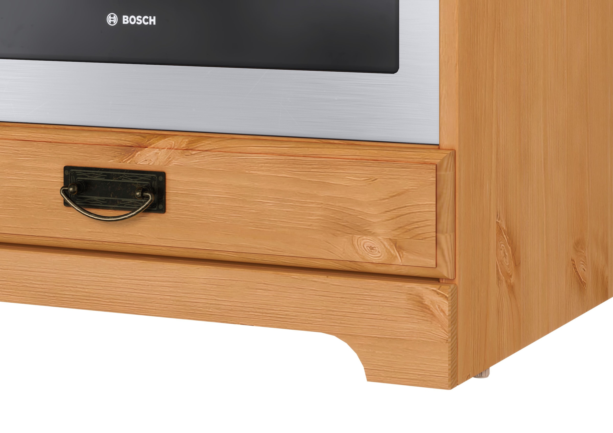 Home affaire Herdumbauschrank »Rügen« Breite 60 cm, Kiefer massiv, Nischenmaß Herd B/T/H 56,7/54,2/60,5 cm