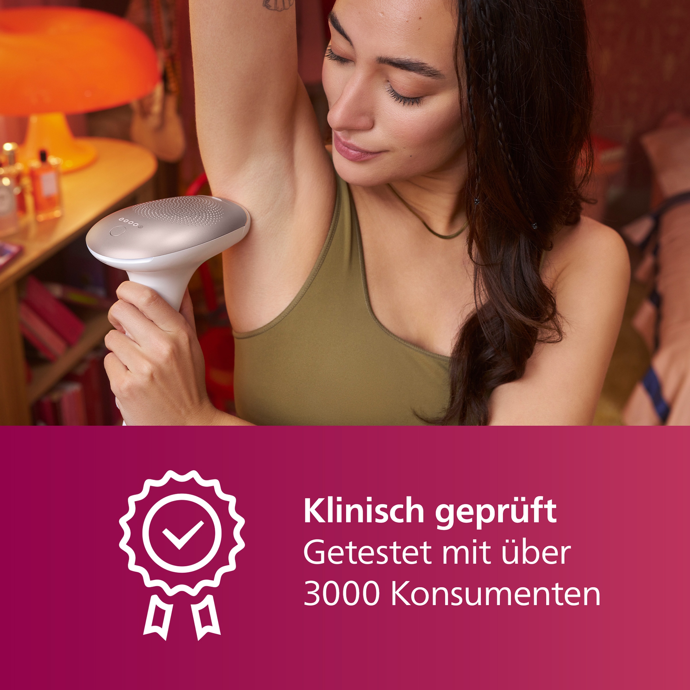 Philips IPL-Haarentferner »Lumea S7000 BRI924/00«, 250000 Lichtimpulse, 2 Aufsätze (Körper und Gesicht), inkl. Visa Pure Mini-Gesichtsbürste