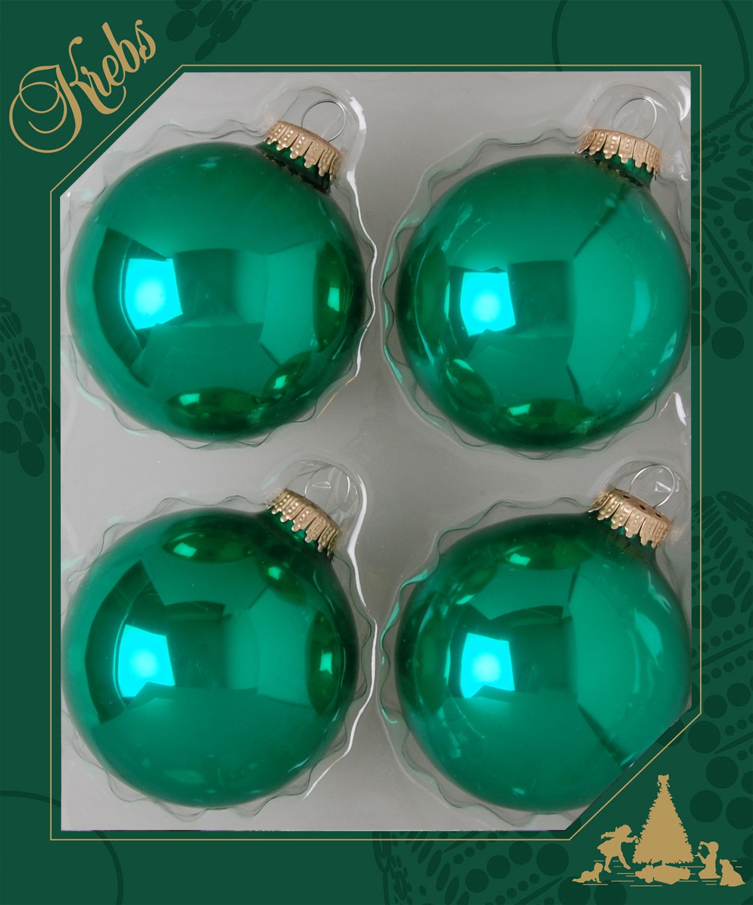 Krebs Glas Lauscha Weihnachtsbaumkugel »CBK63268, Weihnachtsdeko, Christbaumschmuck, Christbaumkugeln Glas«