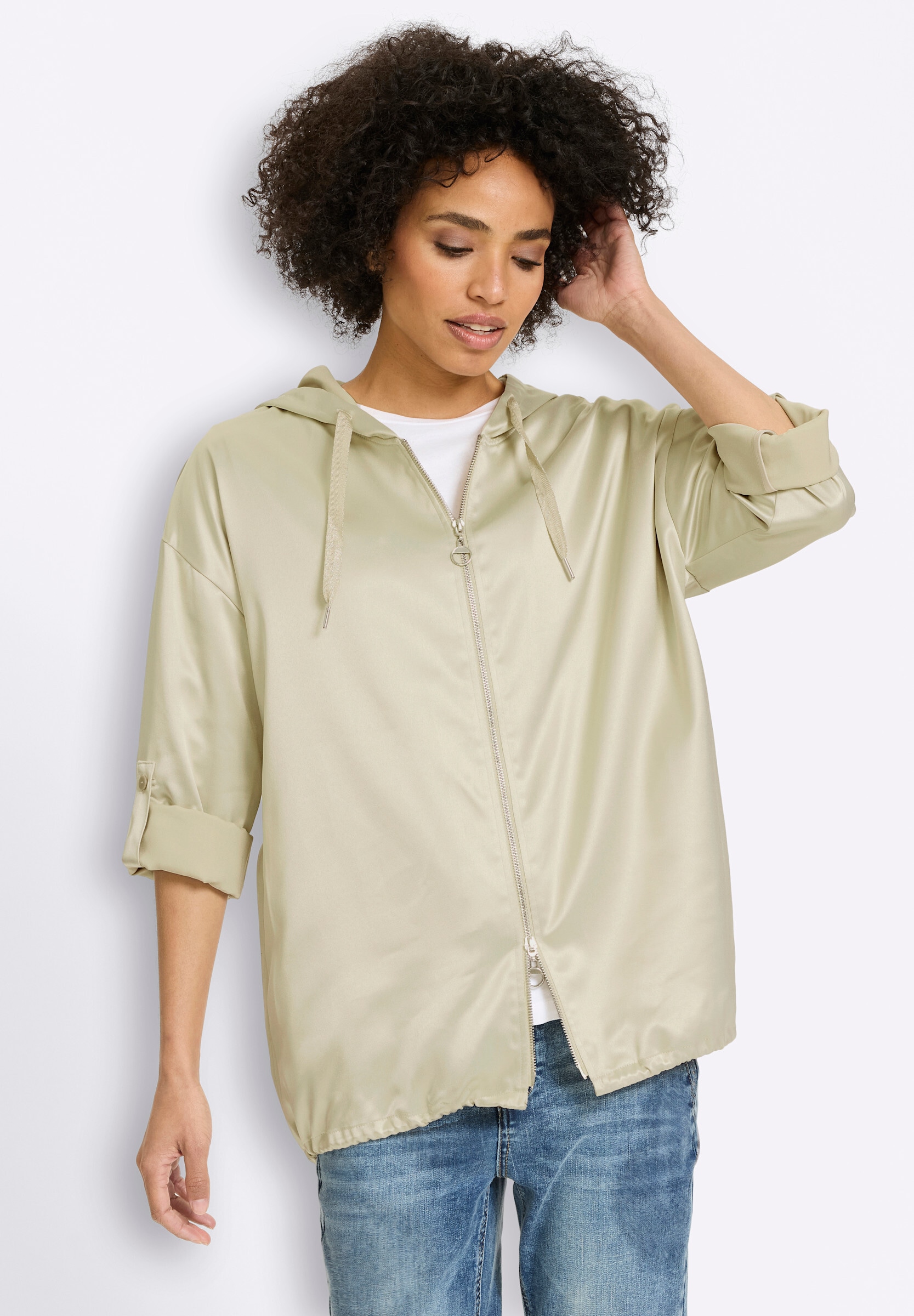 heine Blusenblazer »Blusenblazer Blusenblazer mit Print und Lettering«