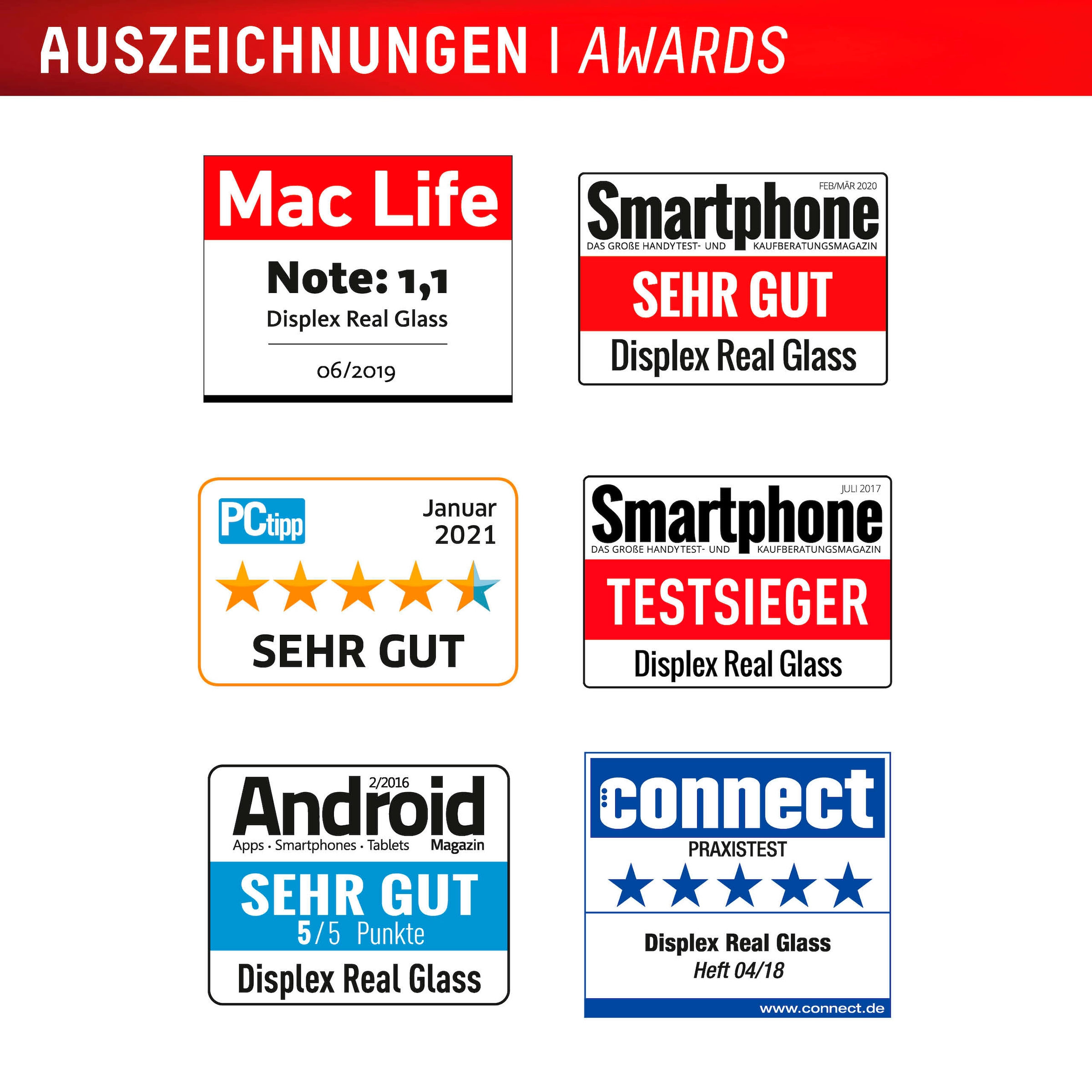 Displex Displayschutzglas »Real Glass« für Samsung Galaxy S24+;Samsung Galaxy S25+ Displayschutzfolie Displayschutz kratzer-resistent 10H splitterfest