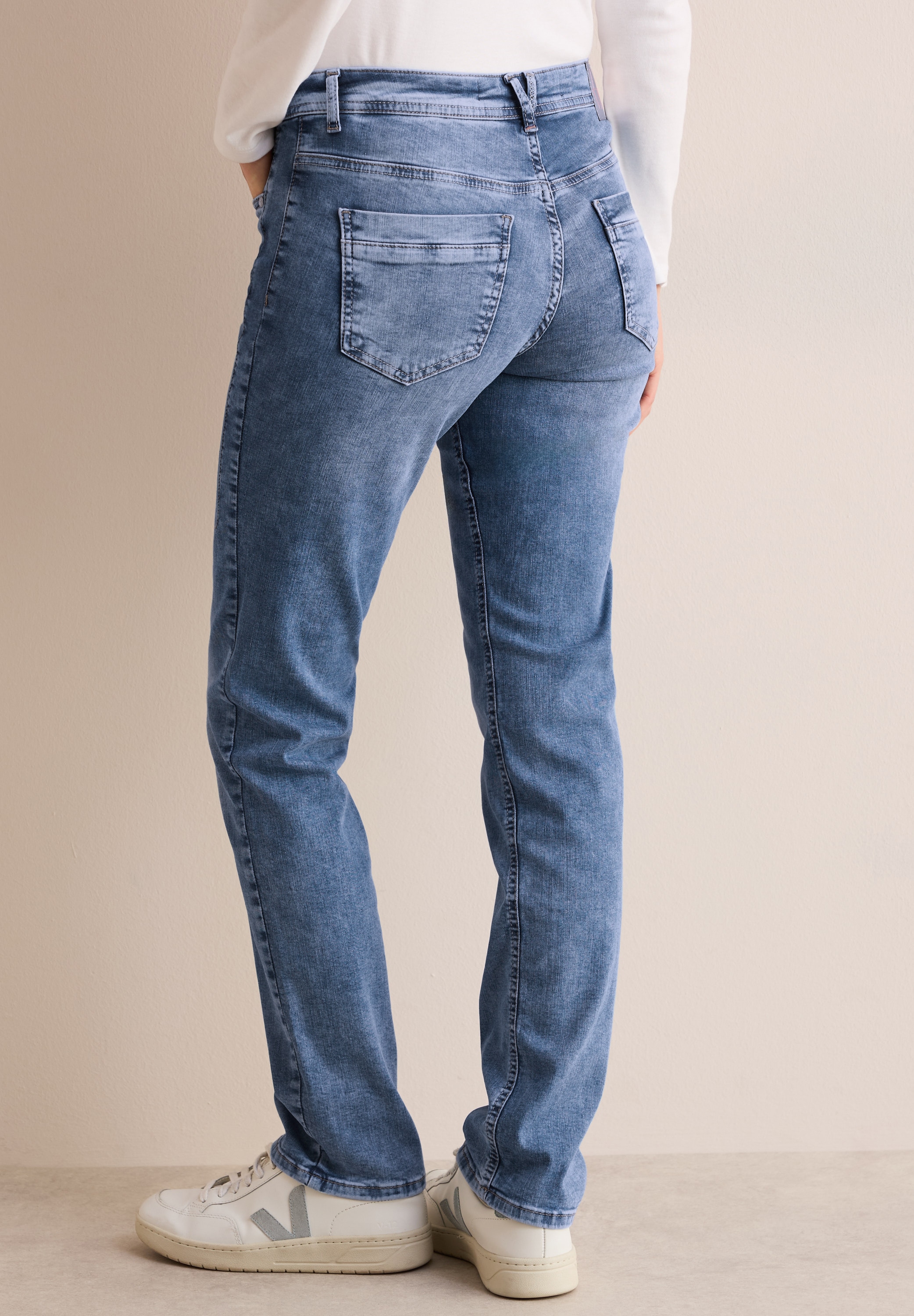 Cecil Regular-fit-Jeans »Style Scarlett«, in hellblauer Waschung