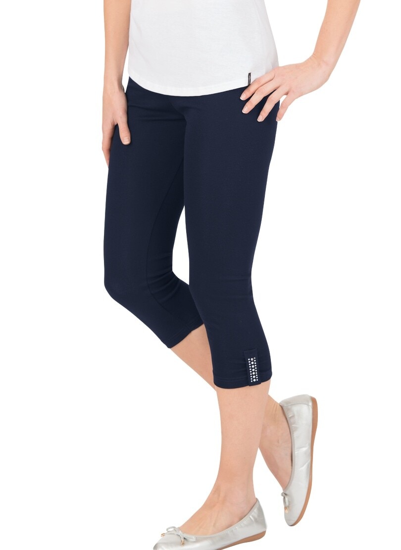 Trigema Leggings »TRIGEMA Leggings 7/8 mit Kristallsteinen«, (1 tlg.)
