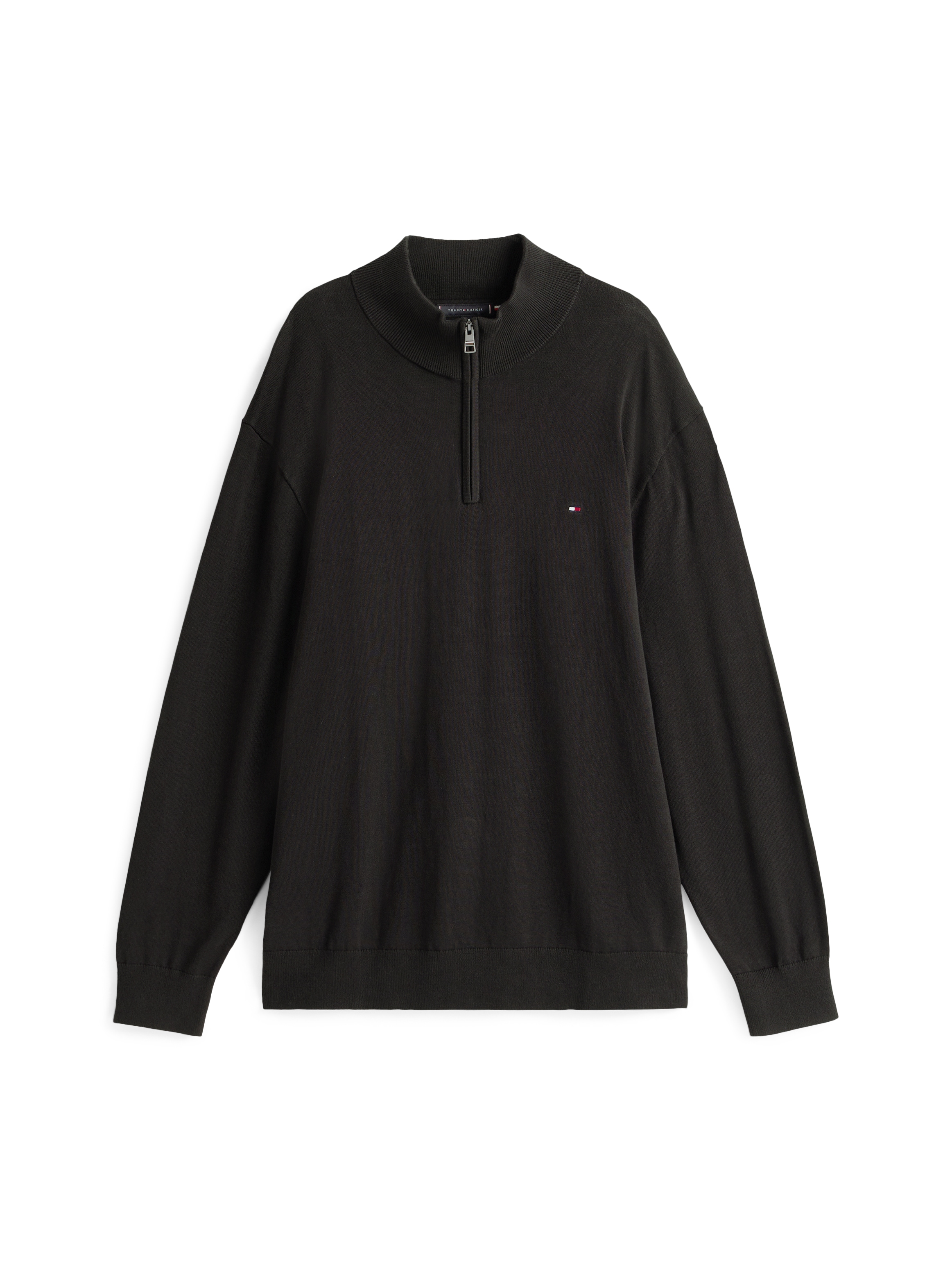 Tommy Hilfiger Big & Tall Stehkragenpullover »BT-ESSENTIAL COTTON ZIP MOCK-B«, Großen Größen