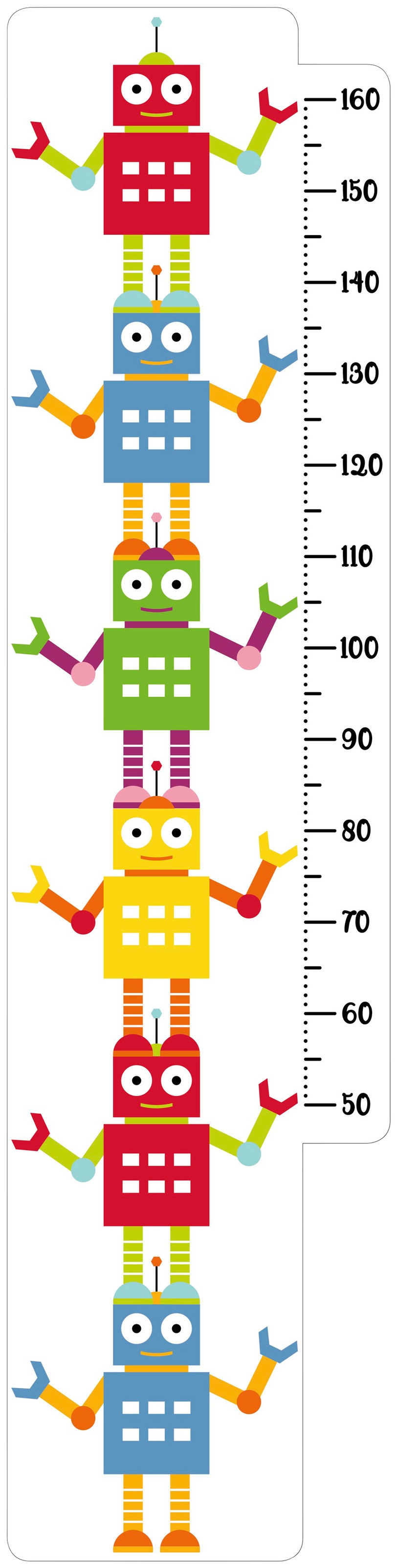 Wandsticker »Mess mich Roboter«, (1 St.), zum Messen der Körpergröße