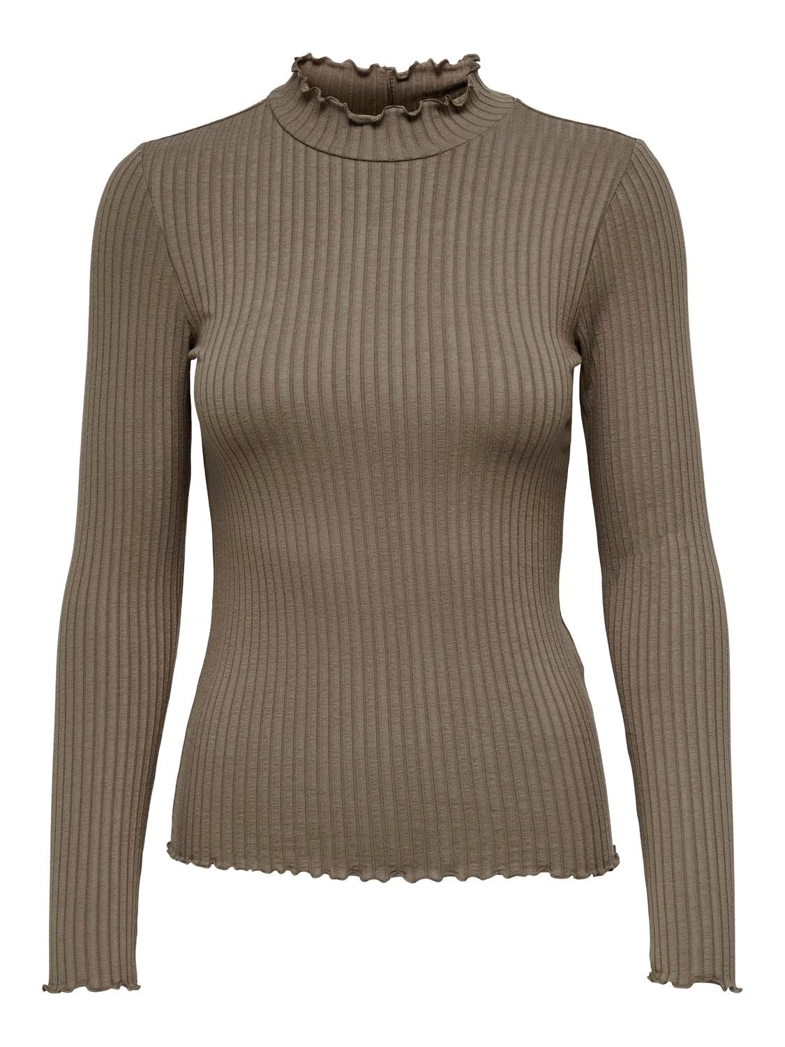 JDY Langarmbluse »JDYFRANSISKA L/S HIGHNECK TOP JRS NOOS« Viskosemischung, slim fit