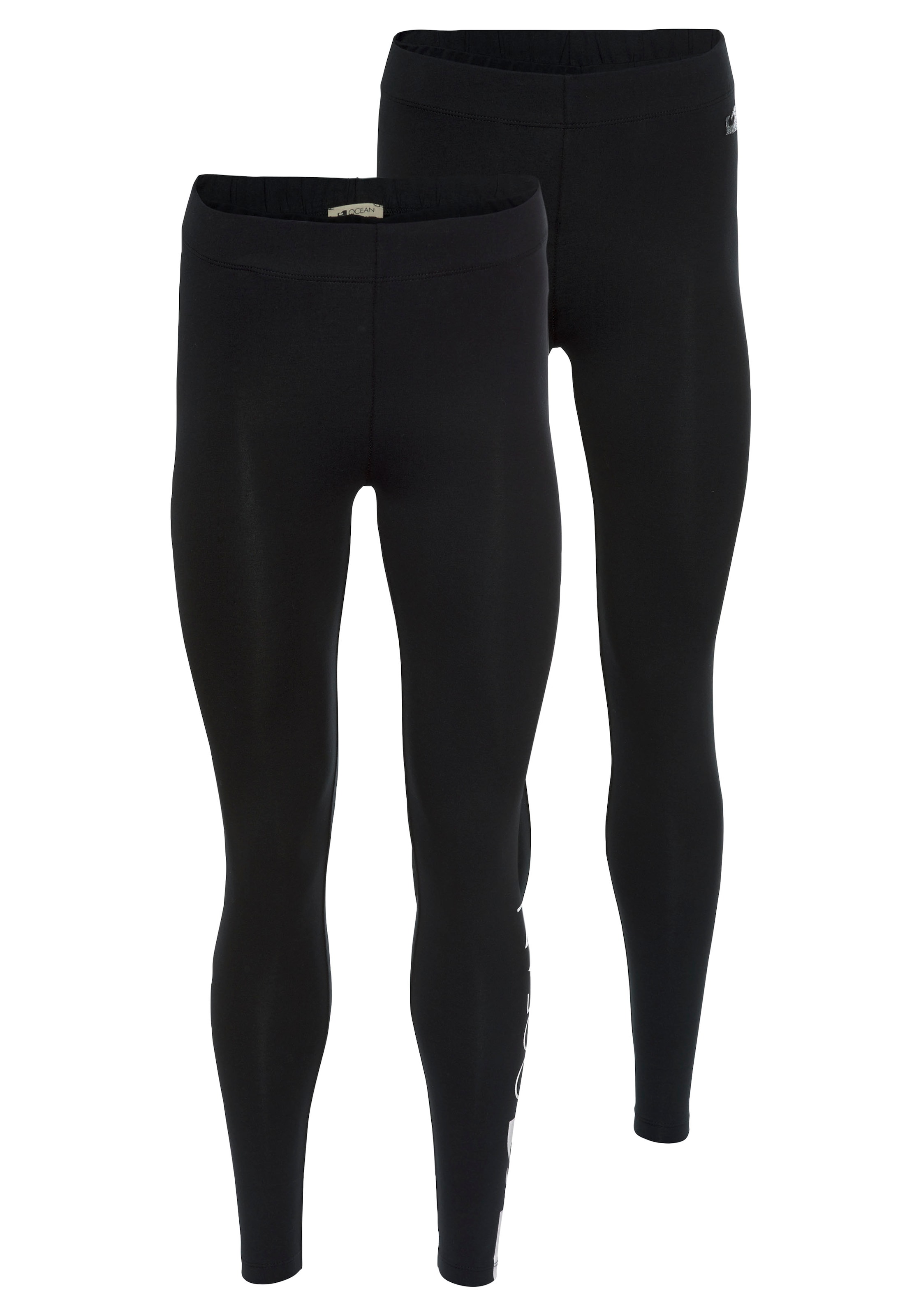 Ocean Sportswear Leggings, (Packung, 2er-Pack), mit Kontraststreifen und Logodruck