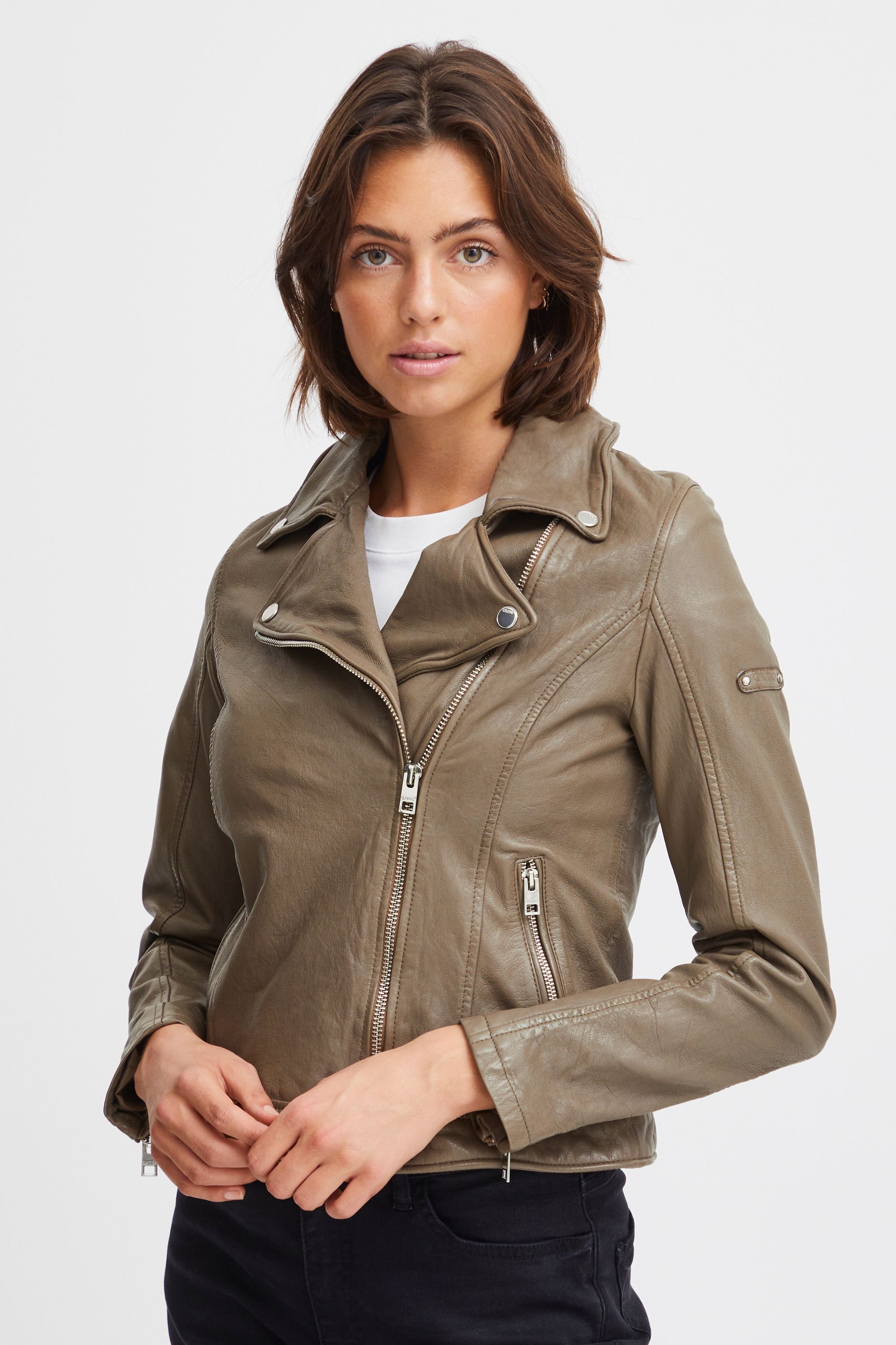 OXMO Lederjacke »Lederjacke OXDenio«, ohne Kapuze