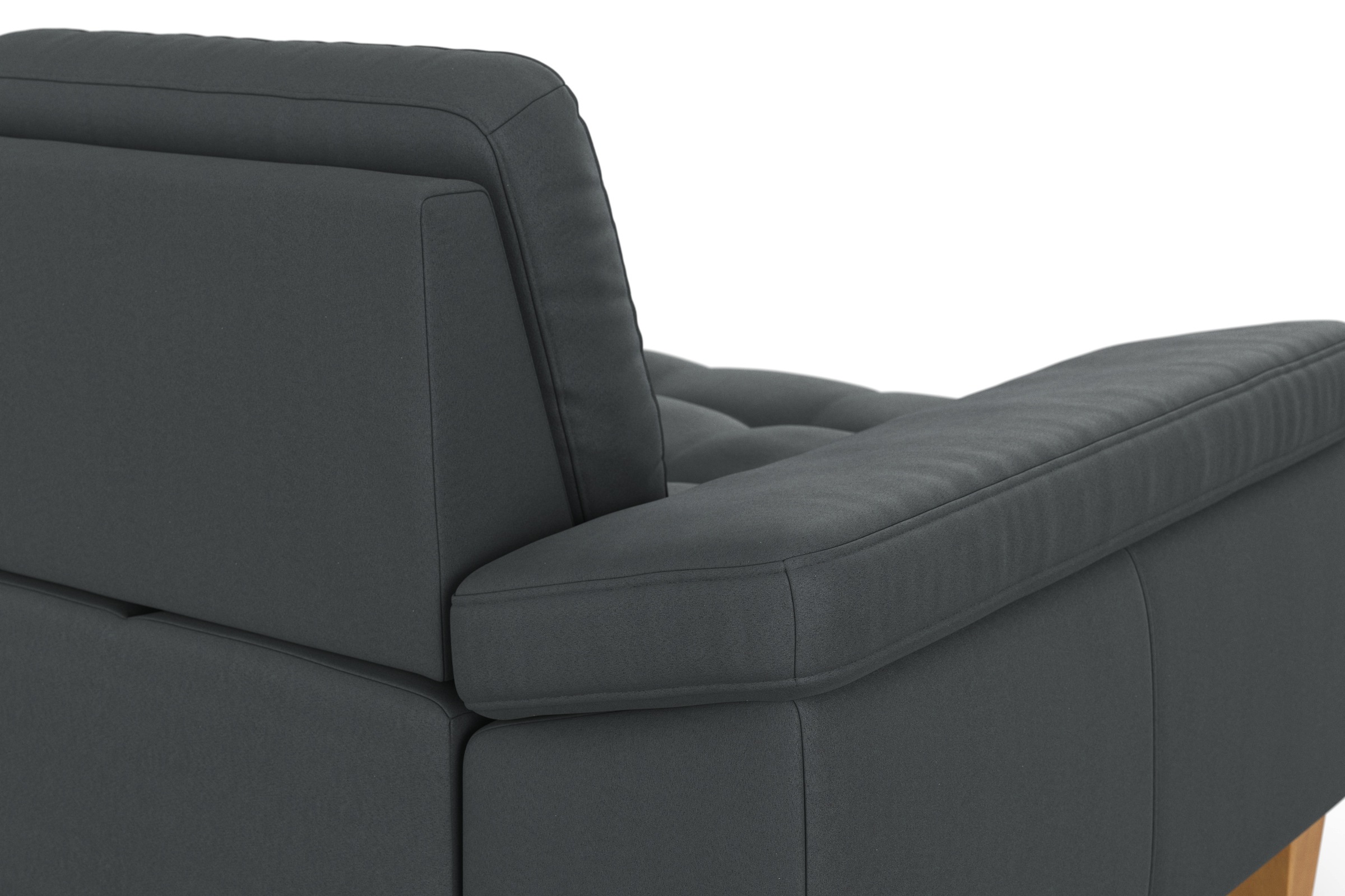 sit&more Ecksofa »Westham L-Form« mit Recamiere, mit oder ohne Bettfunktion, Bettkasten, Füße Eiche