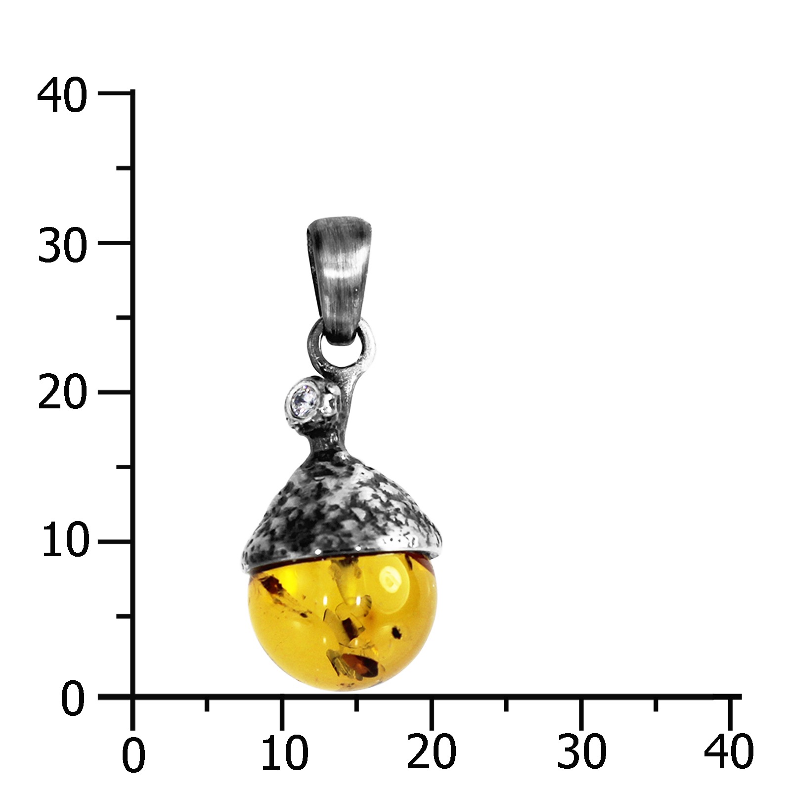 OSTSEE-SCHMUCK Kettenanhänger »- Mia - Silber 925/000 - Bernstein/Zirk.«