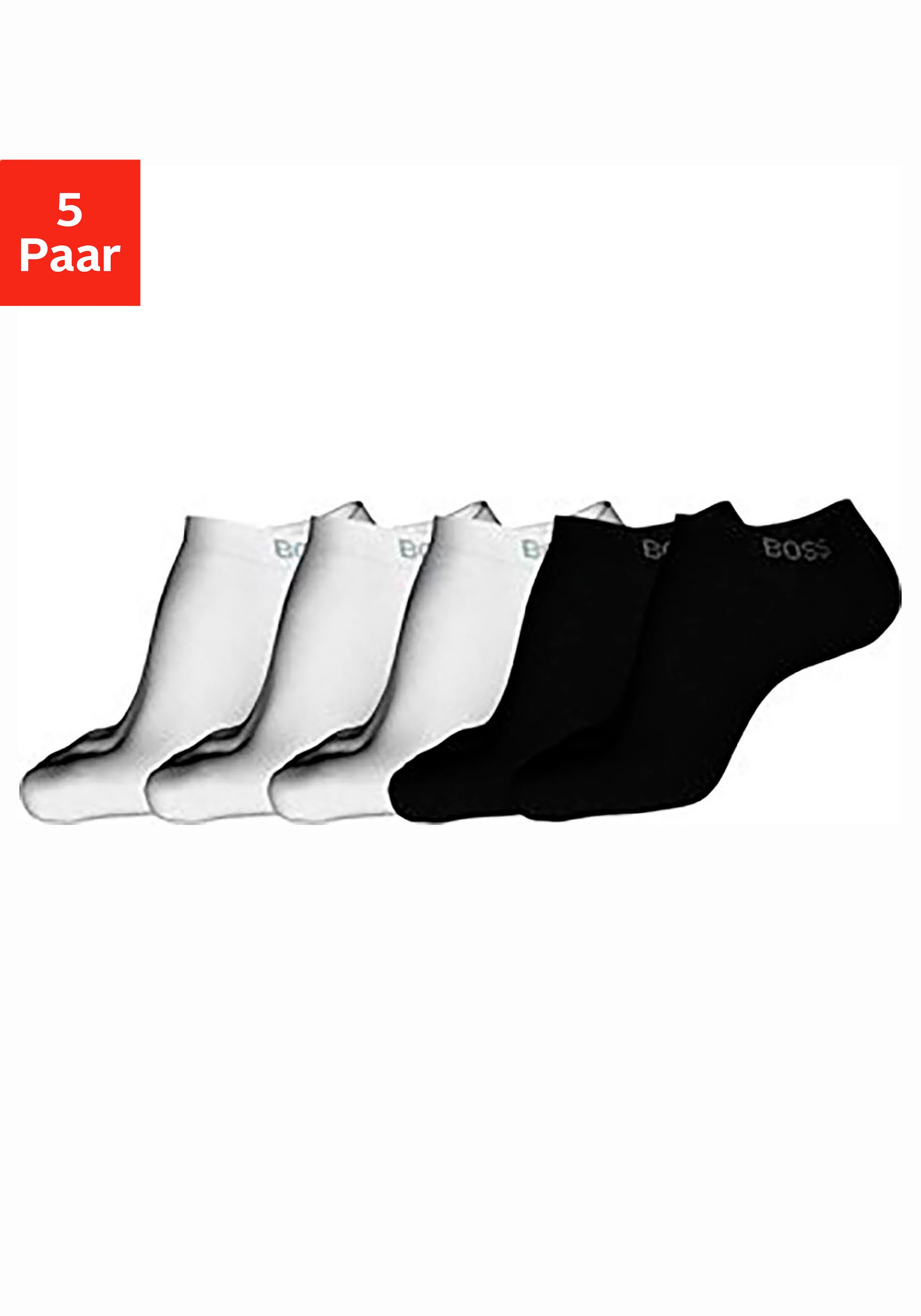 BOSS Sneakersocken »5P AS Uni Color CC«, (Packung, 5 Paar, 5er), im sportiven Look