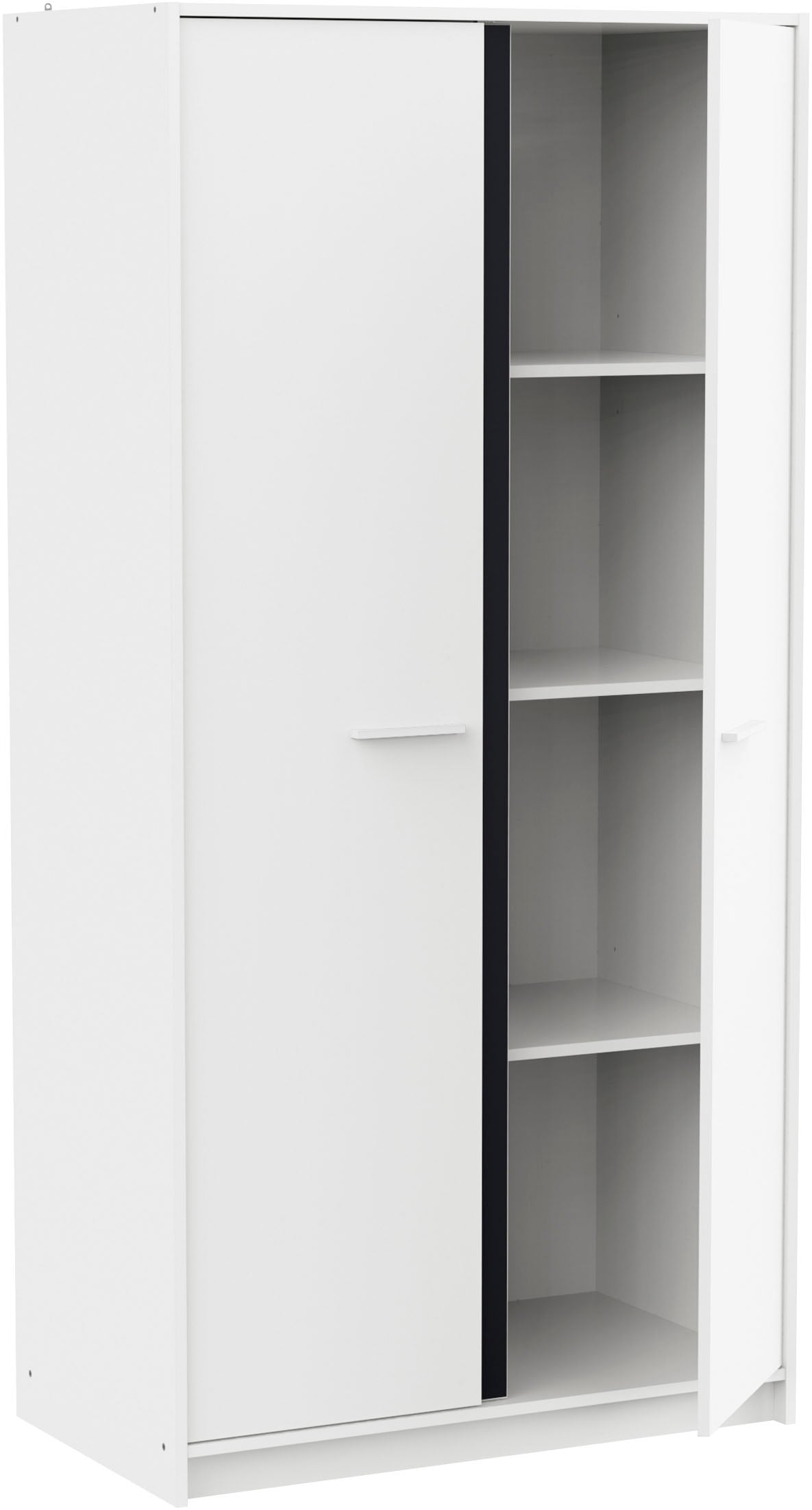Demeyere GROUP Kinderkleiderschrank »REVERSO, mit rosa oder dunklem Kontrast durch drehbare Paneele«, (B/H/T ca. 88,5/181/50 cm), 2 Kleiderstangen, 3 Regalböden, Made in France