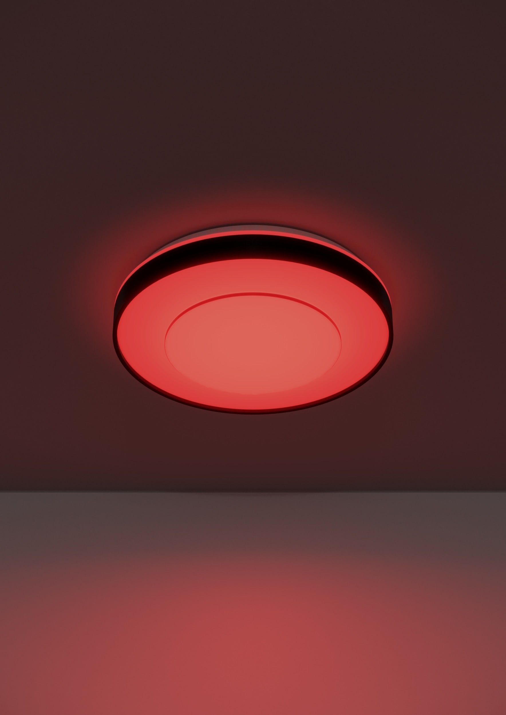 EGLO LED Deckenleuchte »MONTERIGGIONI-Z Deckenlampe, Disco-Modus, ZigBee 3.0, Wohnzimmerlampe« LED-Modul 1 Stk. RGB | warmweiß - kaltweiß Fernbedienung inkl., App / Sprachsteuerung Alexa, H:8,5cm x D:38,4 cm