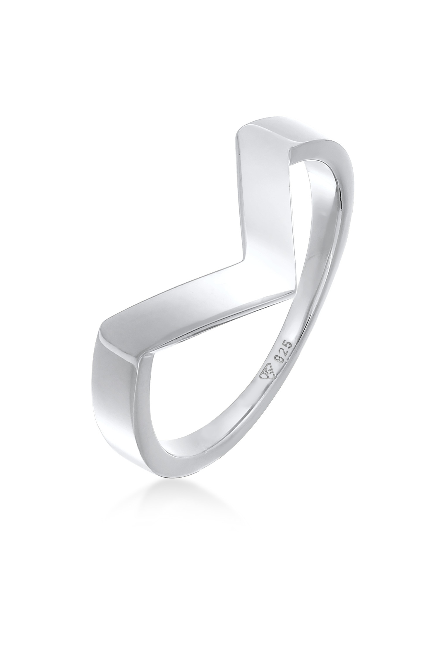 Elli Premium Silberring »Ring V-Form Basic 925 Silber«