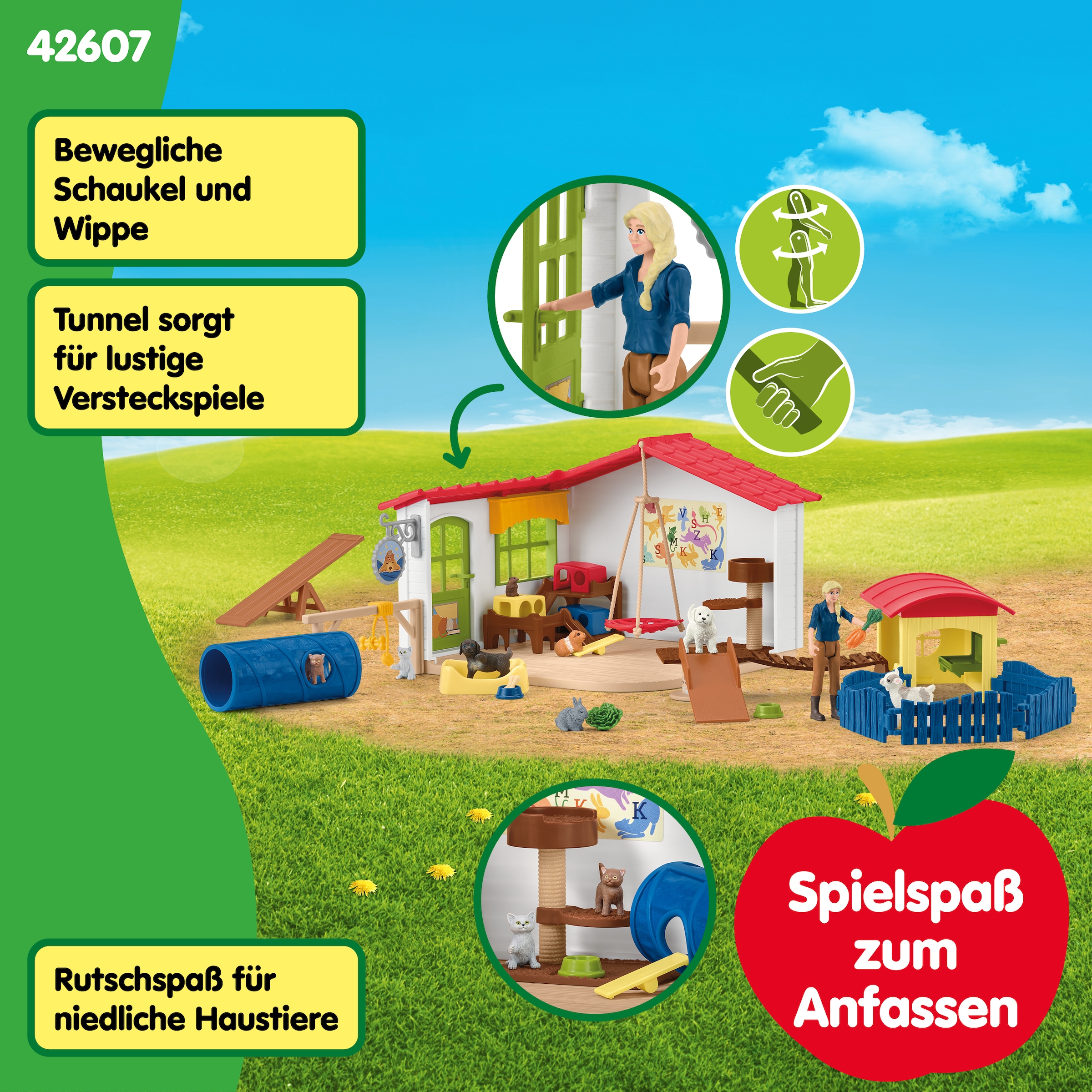 Schleich® Spielwelt »FARM WORLD, Tierhotel (42607)« Made in Europe