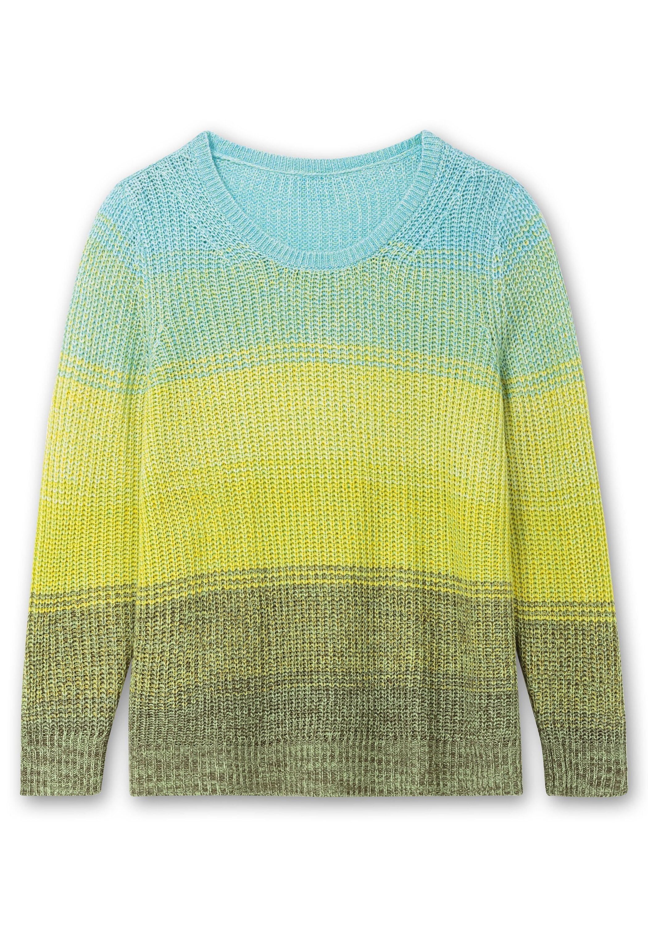 Sheego Rundhalspullover »Rippstrickpullover mit Farbverlauf«