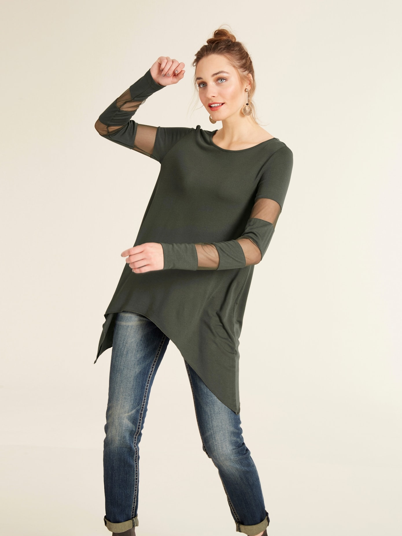 heine Rundhalsshirt »Shirt«, (1 tlg.)