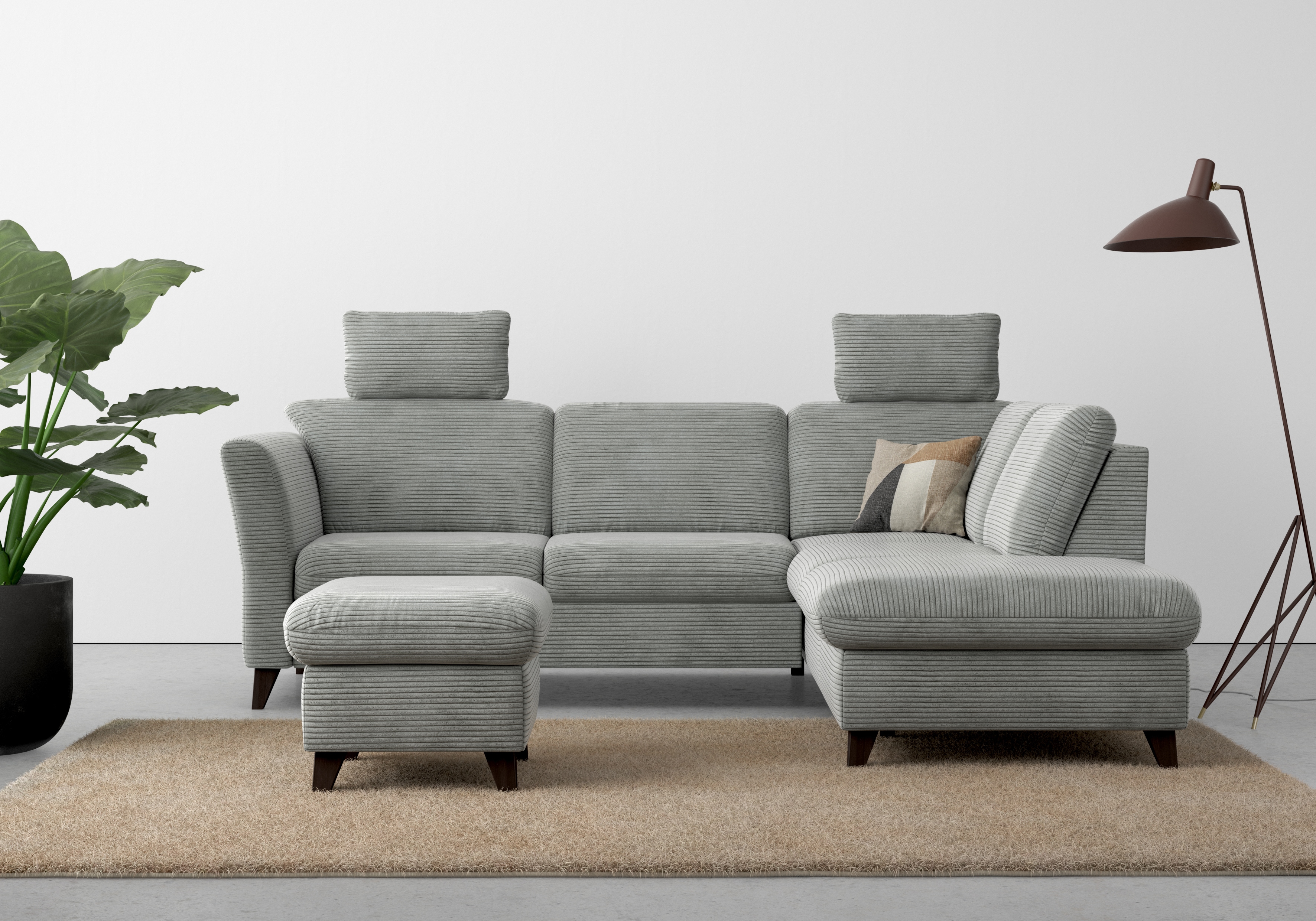 Home affaire Ecksofa "Trelleborg L-Form" optional Schlaffunktion und Bettkasten, inkl. Federkern-Polsterung