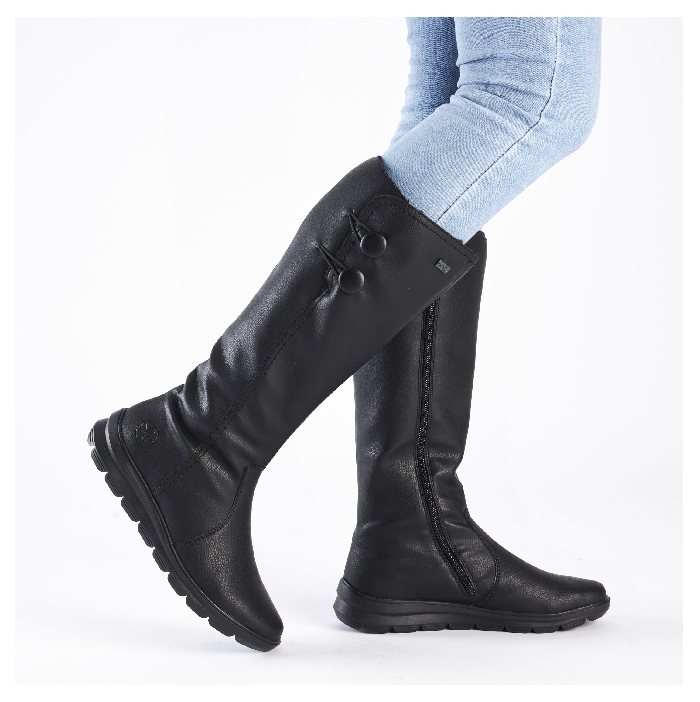 Rieker Winterstiefel, Langschaftstiefel, Keilabsatz, mit Warmfutter und Reißverschluss