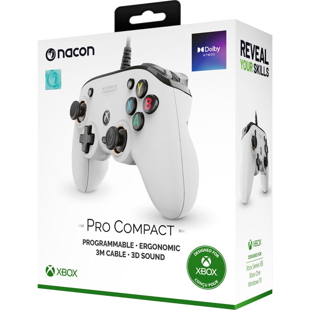 nacon Gaming-Controller »Nacon NA005301 Xbox Compact Controller PRO, kabelgebunden, USB, weiß«