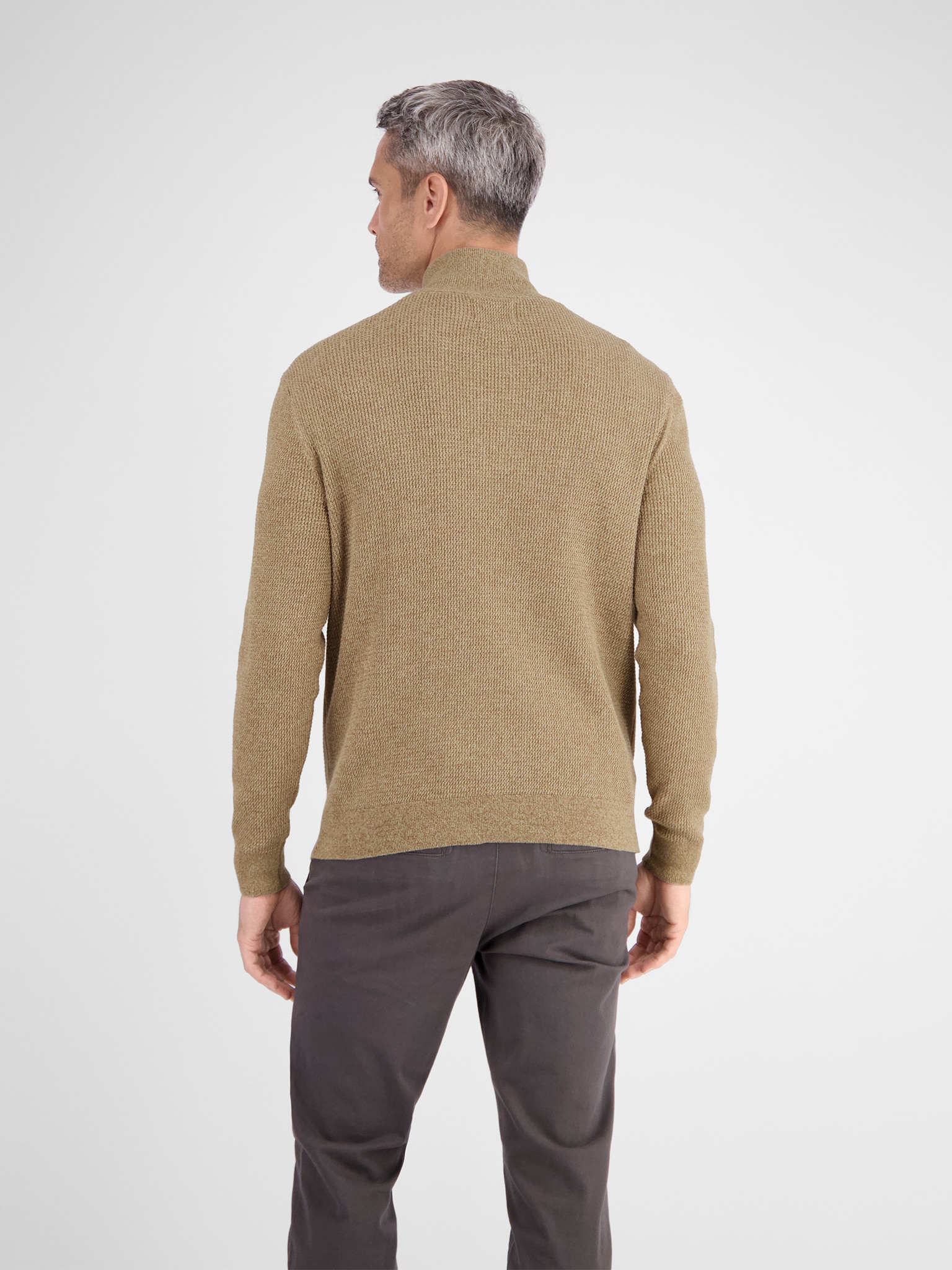 LERROS Strickpullover mit Troyer-Reißverschluss, Stehkragen