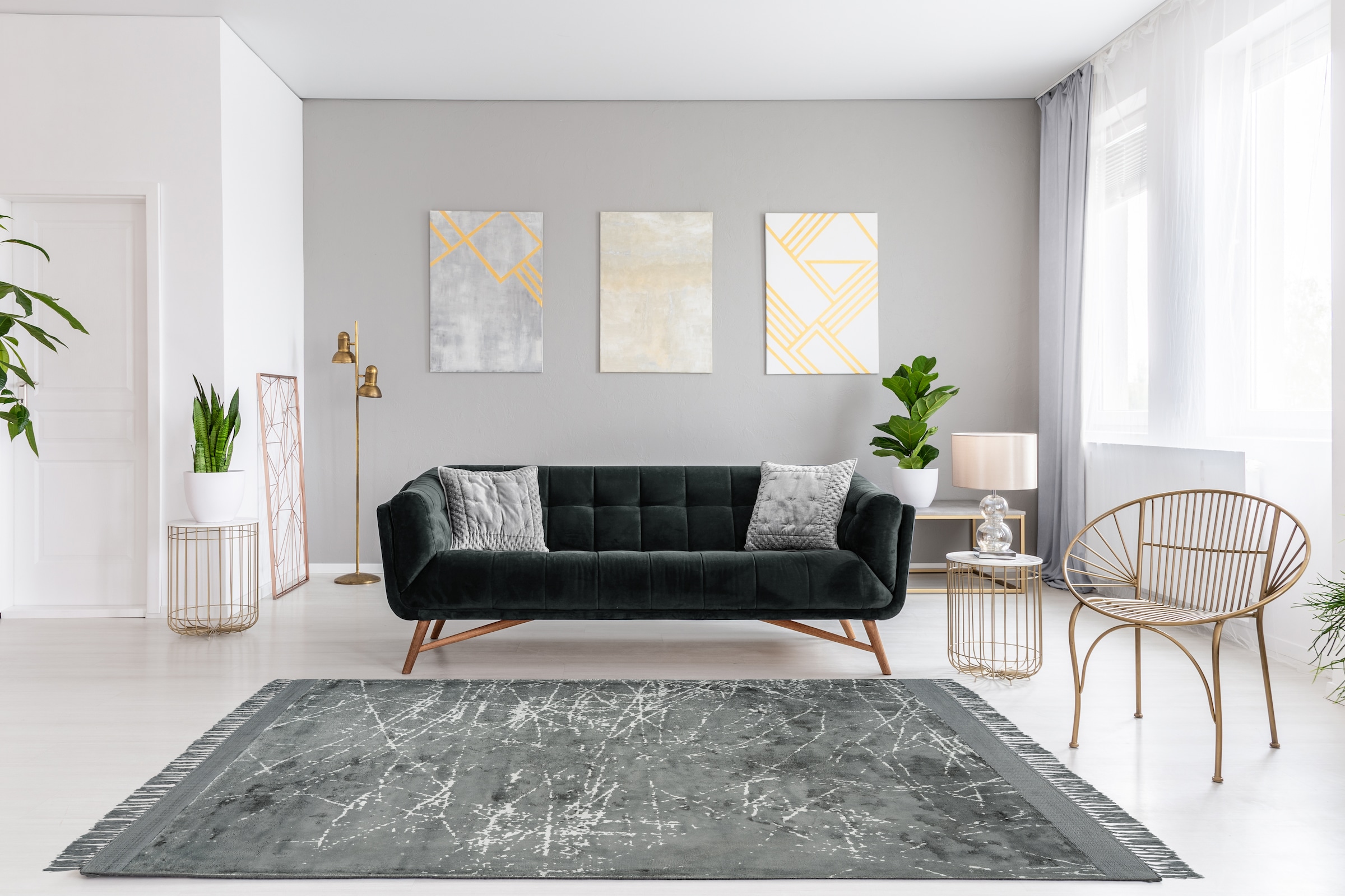 Padiro Teppich »Dolce Vita 225« rechteckig 10 mm Höhe Modern bedrucktes Unikat, Trendige Verwaschung