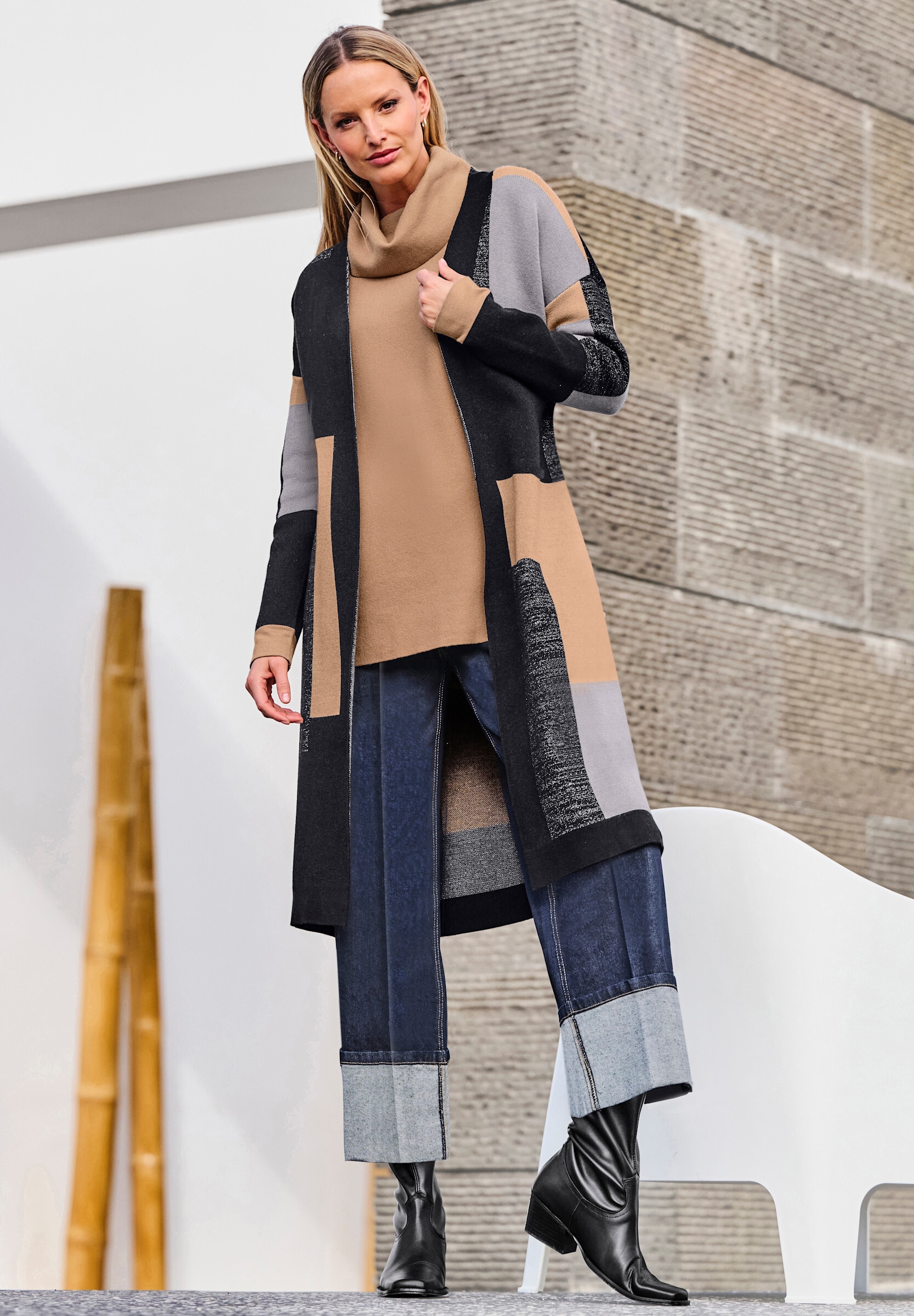 heine Longpullover »Rollkragen-Pullover Rollkragenpullover im Oversized-Style«