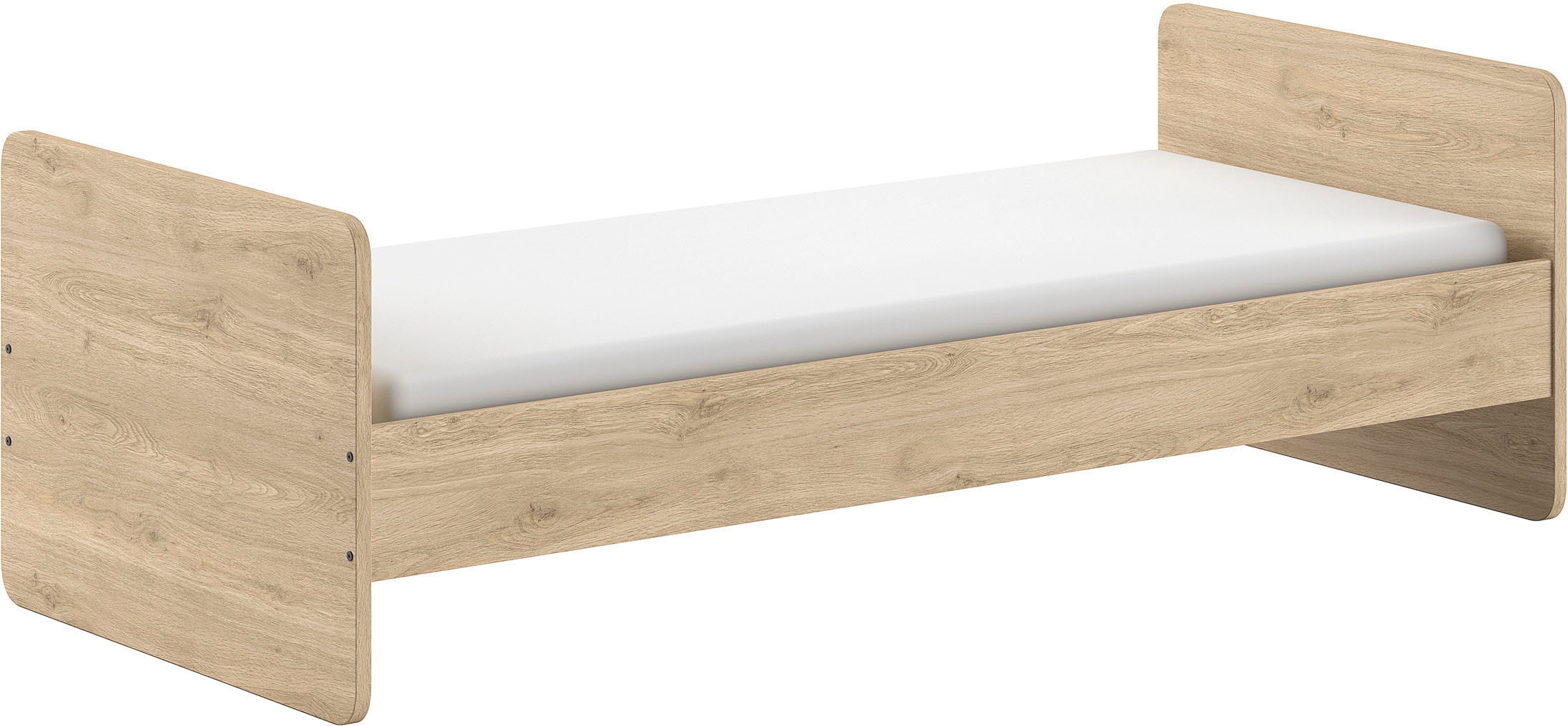 Vipack Babybett »SAM 60/120 cm, später umbau bar zum Juniorbett 90/200 cm« 3-fach verstellbarer Lattenrost beim Babybett, Eiche Dekor Oberfläche