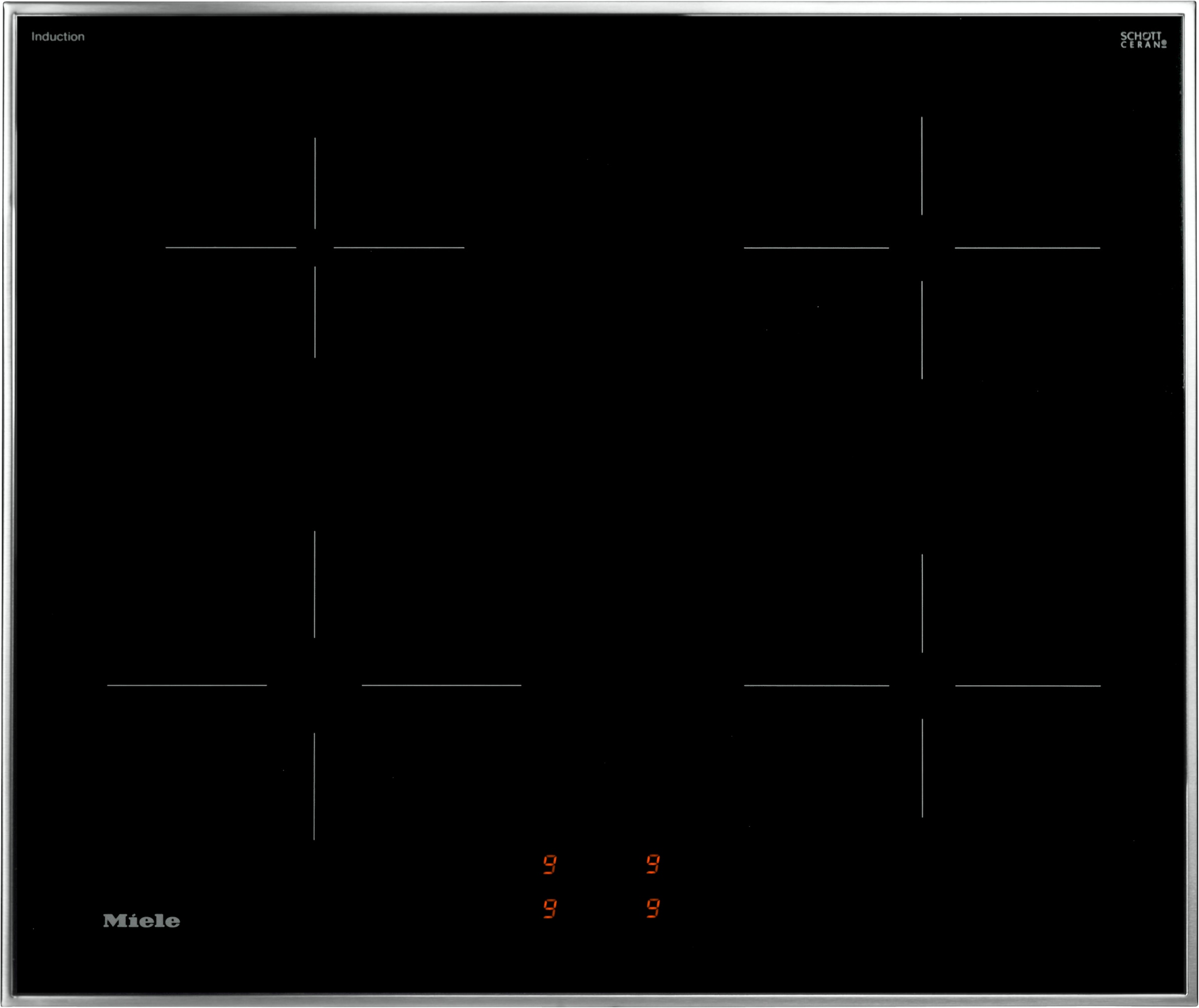 Miele Induktions Herd-Set »H2455 I OBSW + KM 7061 FR« Herd-Set - Kombination aus Herd und Induktionskochfeld