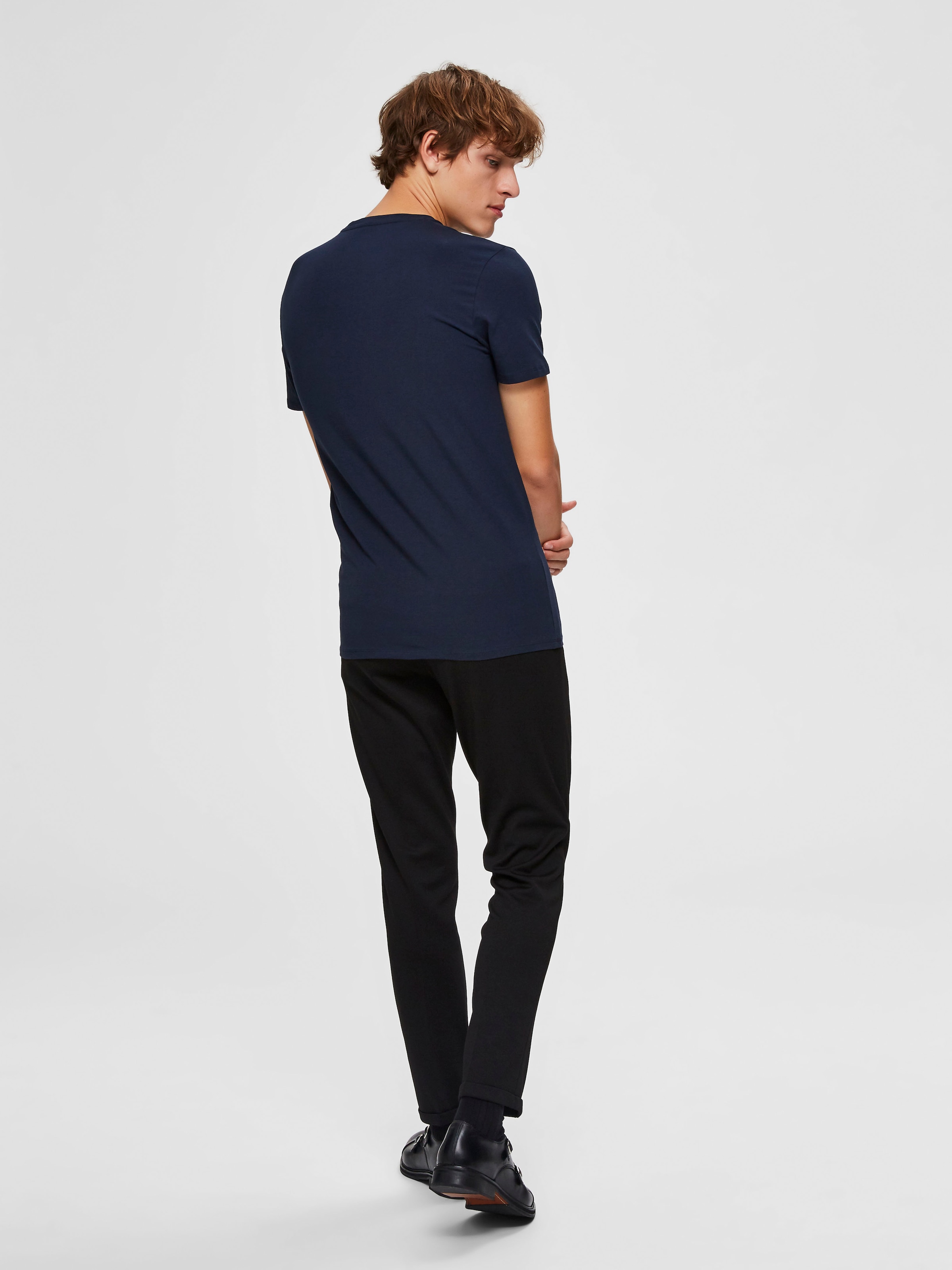 SELECTED HOMME Rundhalsshirt »SLHNEWPIMA SS O-NECK TEE NOOS«