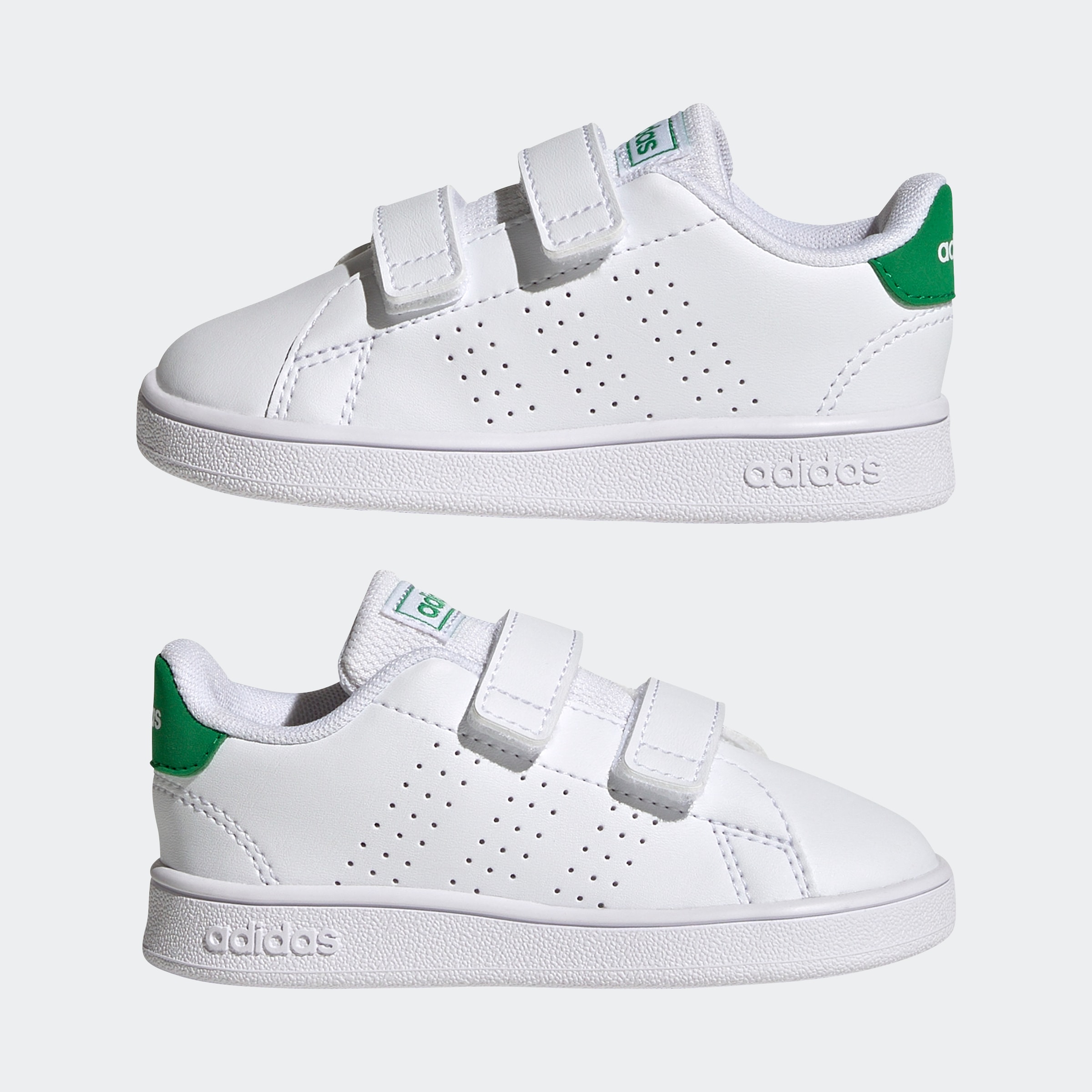 adidas Sportswear Sneaker »ADVANTAGE LIFESTYLE COURT TWO HOOK-AND-LOOP«  Design auf den Spuren des adidas Stan Smith, für Kinder