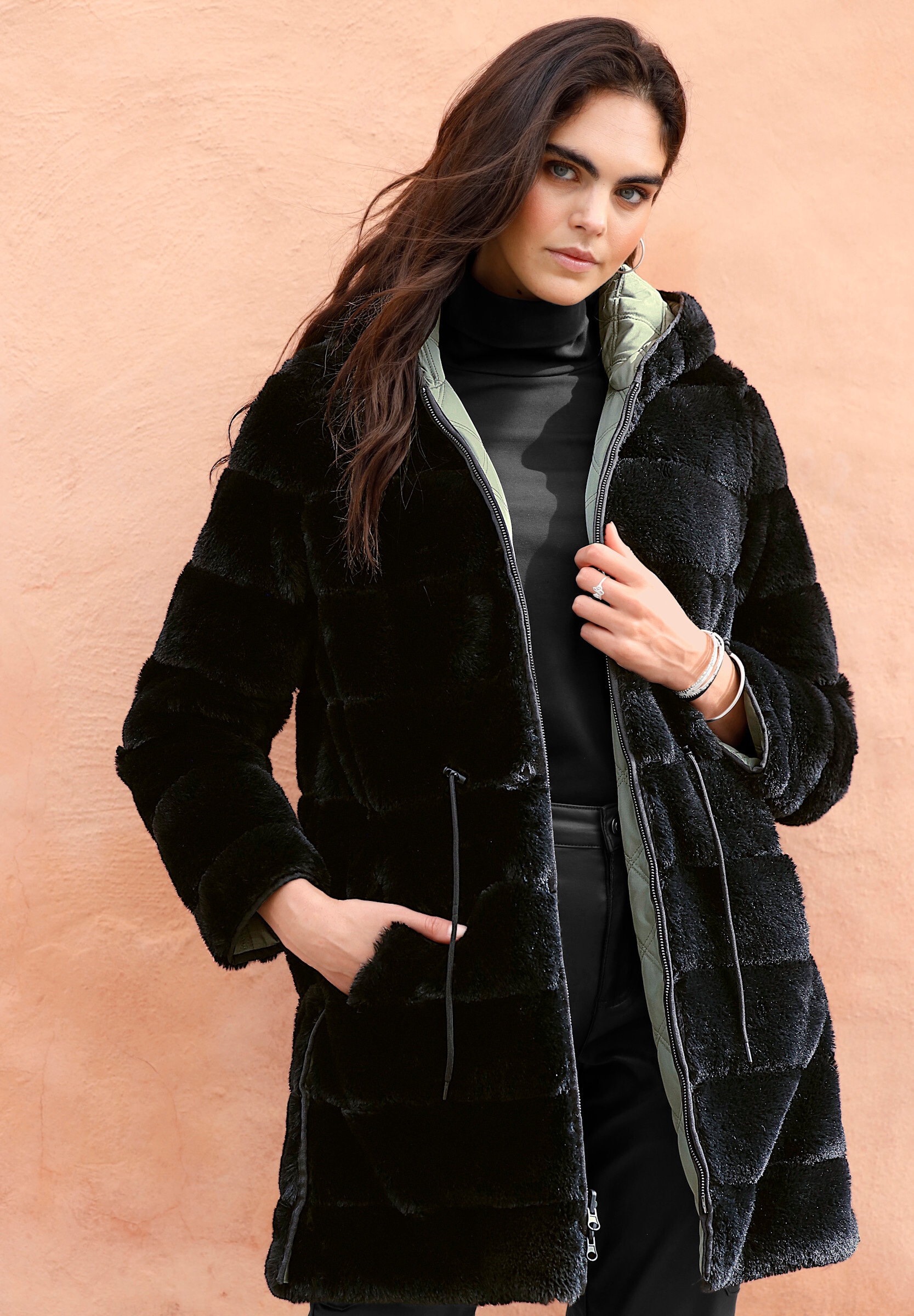 heine Steppjacke »Wendejacke Wendejacke« mit Kapuze