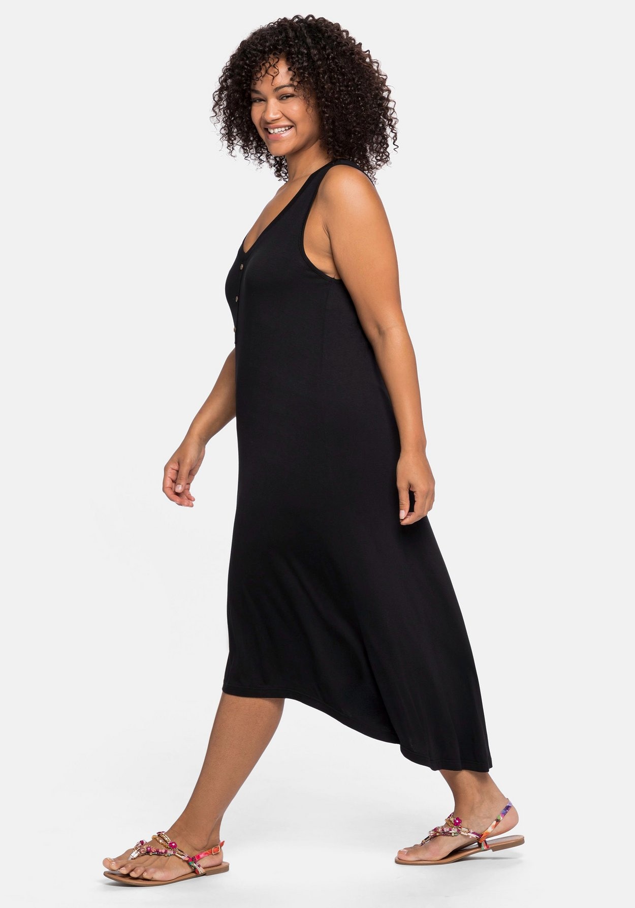 Sheego Strandkleid »Strandkleid im Vokuhila-Look«