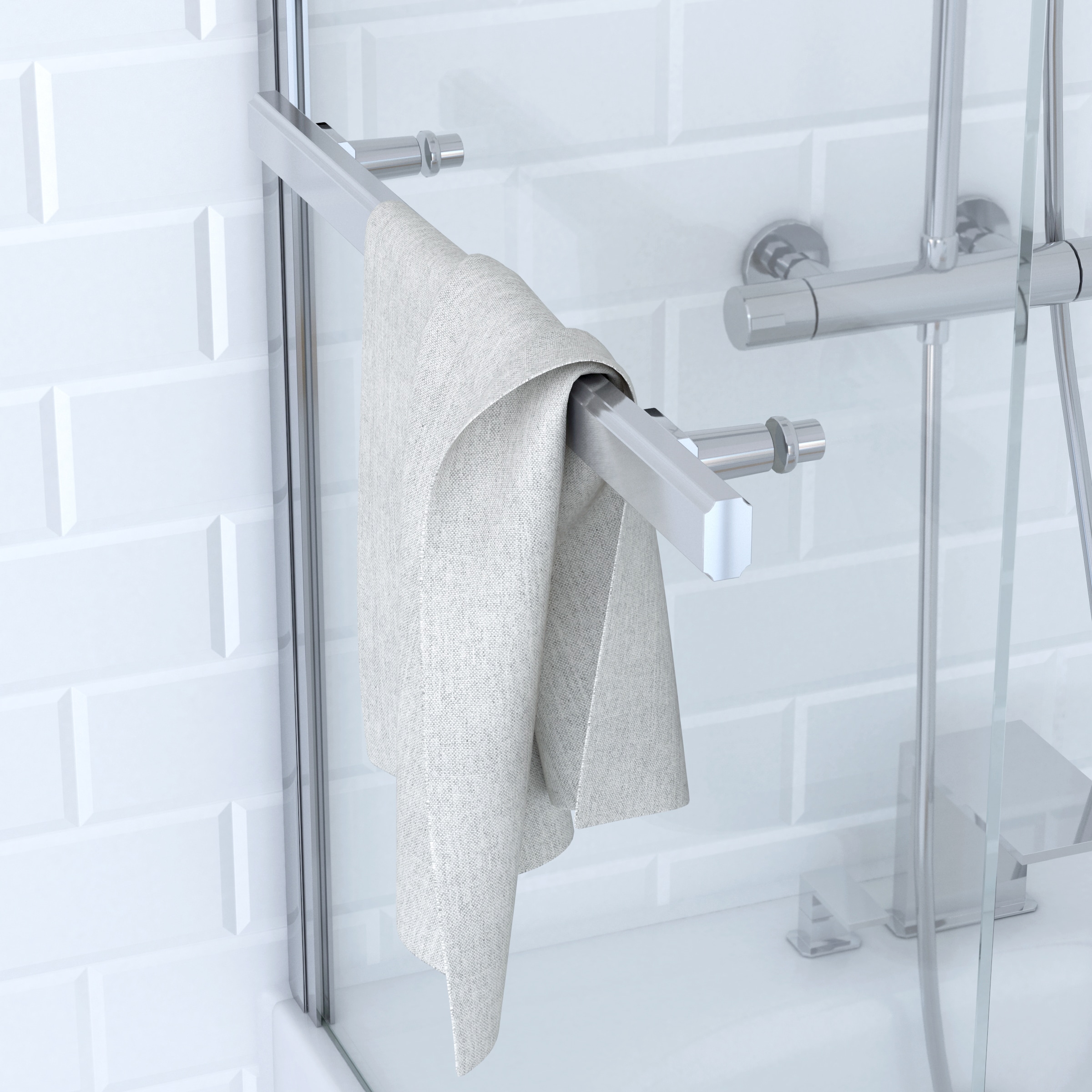 Marwell Badewannenfaltwand »Prime Chrome«, für Badewanne, hochwertige Aluminiumrahmen