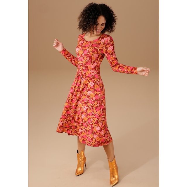Aniston CASUAL Jerseykleid, mit romantischem Blumendruck bei ♕