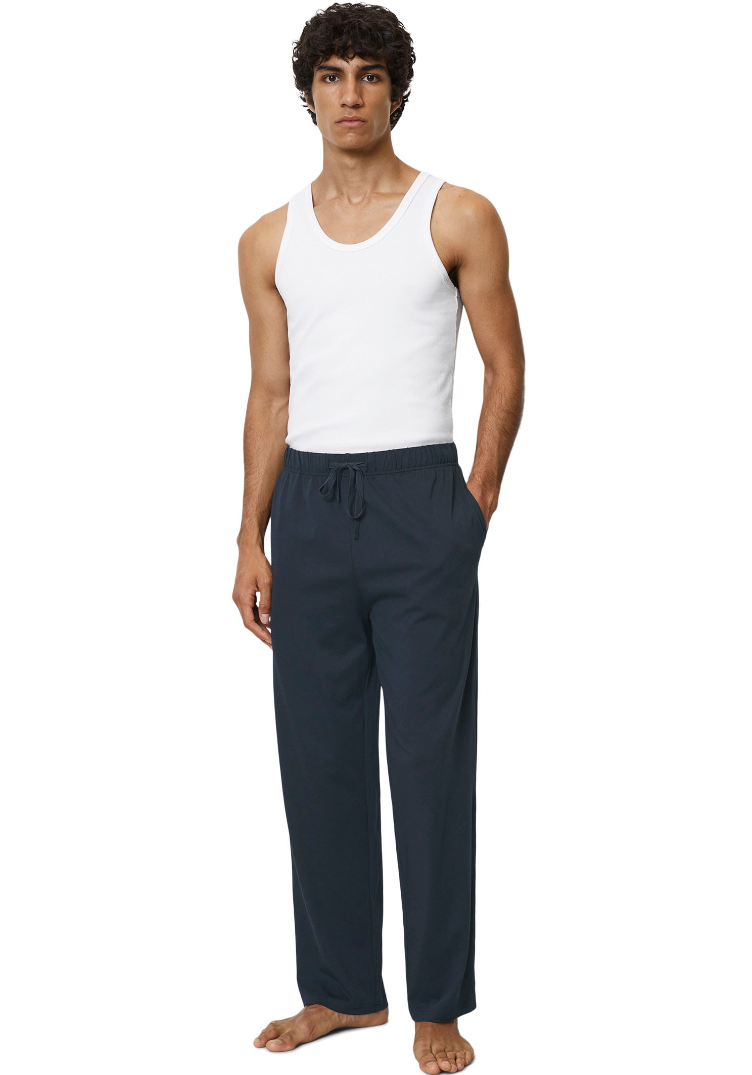 Loungehose, mit Tunnelzug und Bindeband, Regular Fit