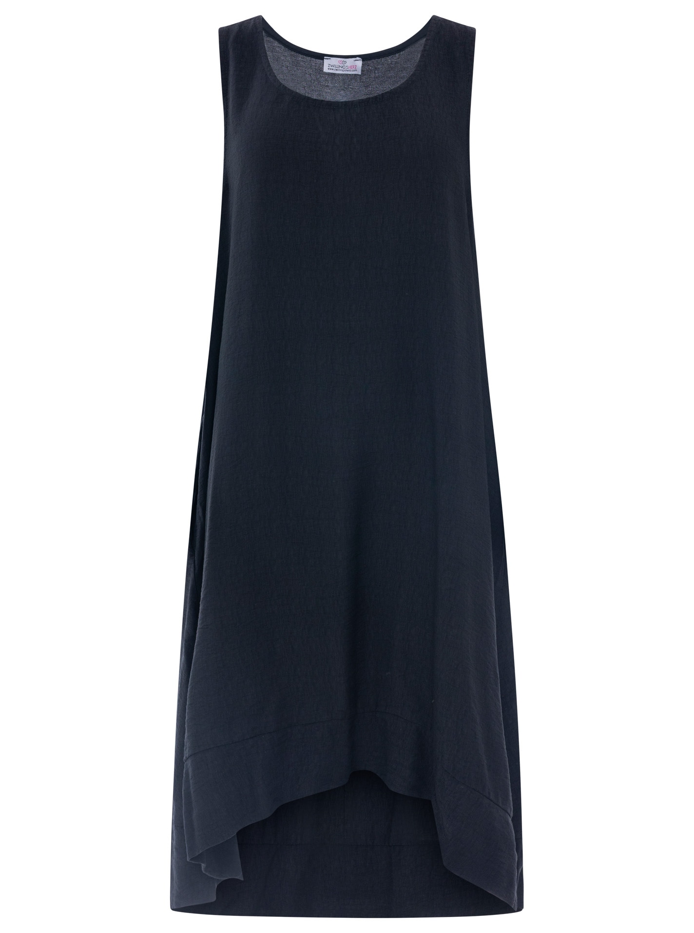 Zwillingsherz Sweatkleid »"Uni & Summer"« breite Träger,  hinten leicht länger, figurumspielend, aus Viskose
