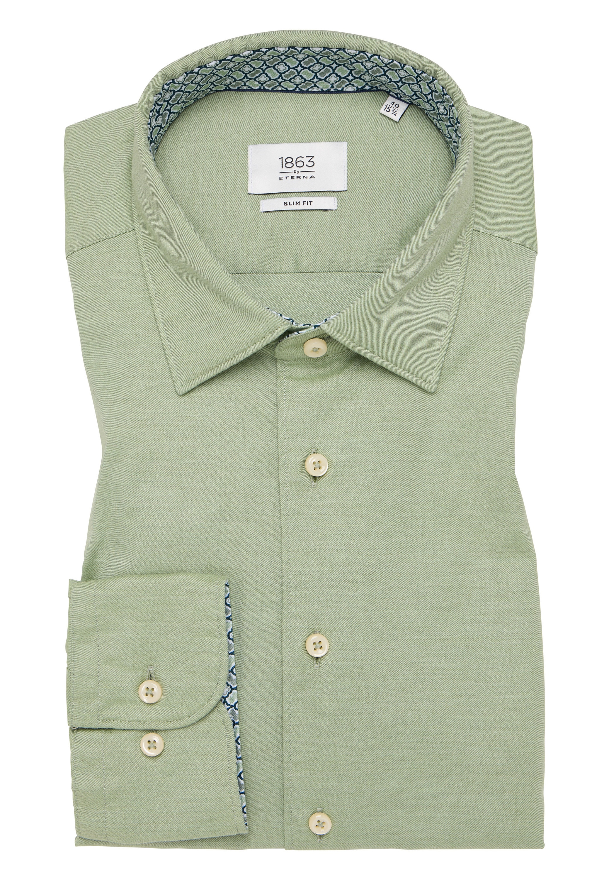 Eterna Langarmhemd »SLIM FIT« EASY IRON (bügelleicht)