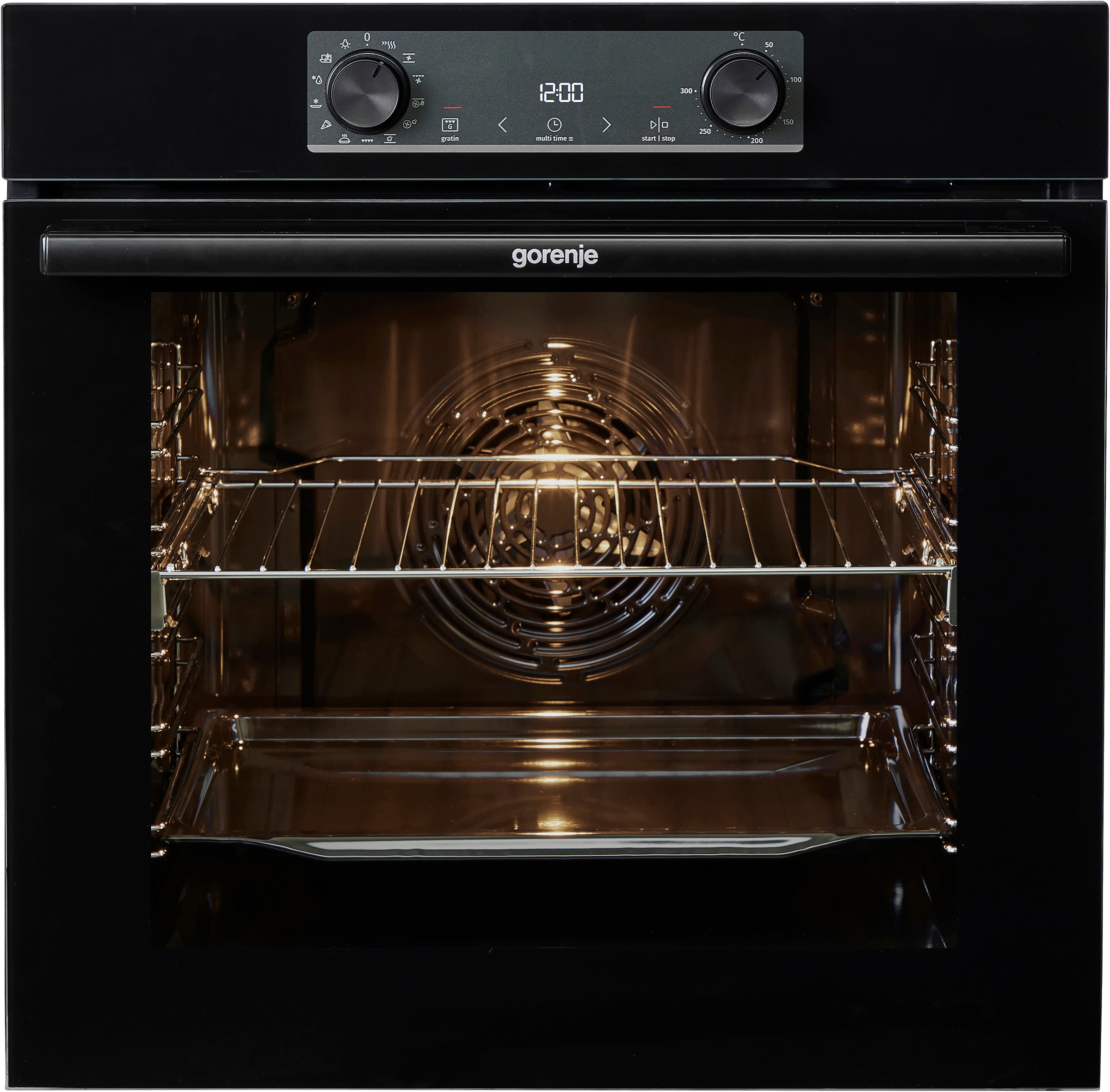 GORENJE Backofen-Set »BOS6737E13BGOT« mit 1-fach-Teleskopauszug Aqua Clean Set,  Pizzafunktion mit 300 °C – perfekt für Pizza, Focaccia und mehr!