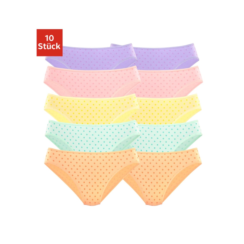 petite fleur Bikinislip, (Packung, 10 St.)