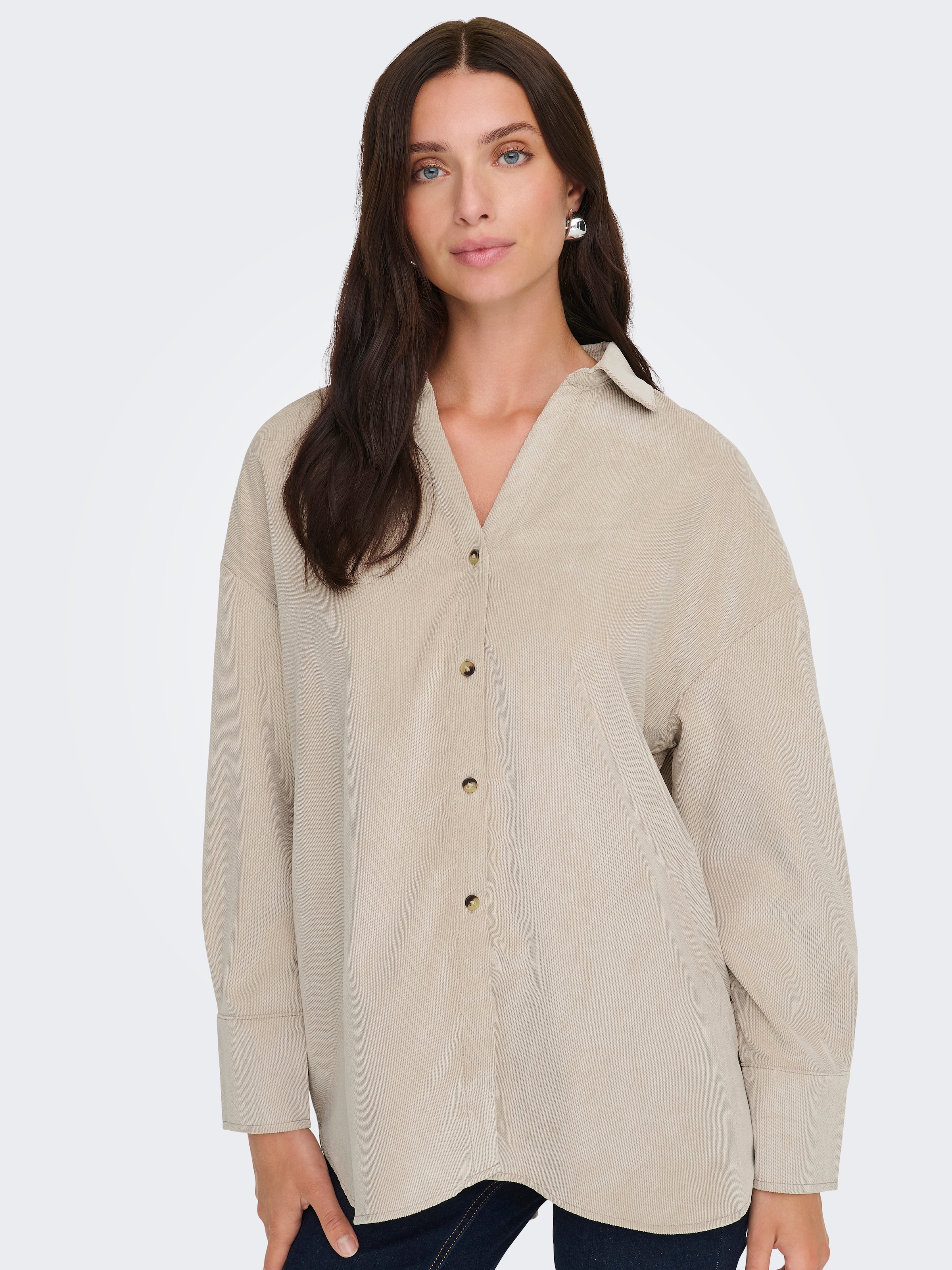 ONLY Langarmbluse »ONLMARIKE LIFE L/S CORD LOOSE SHIRT PNT«