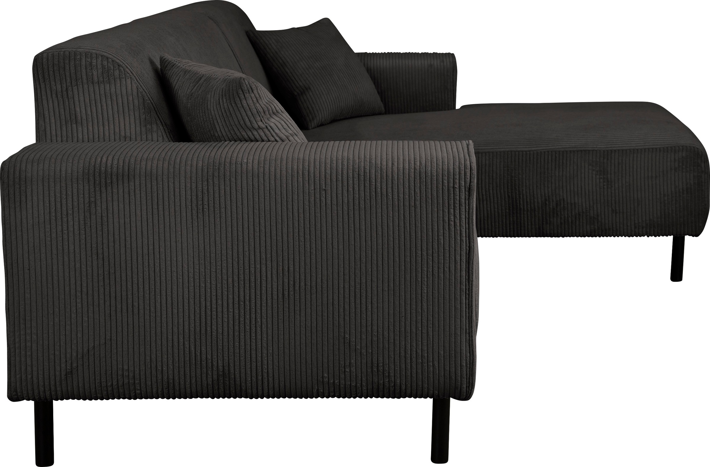 Home affaire Ecksofa »ARROS L-Form mit Wellenunterfederung, Maße B/T/H: 235/163/81 cm«, incl. Zierkissen, mit Recamiere rechts/links bestellbar, auch in Cord