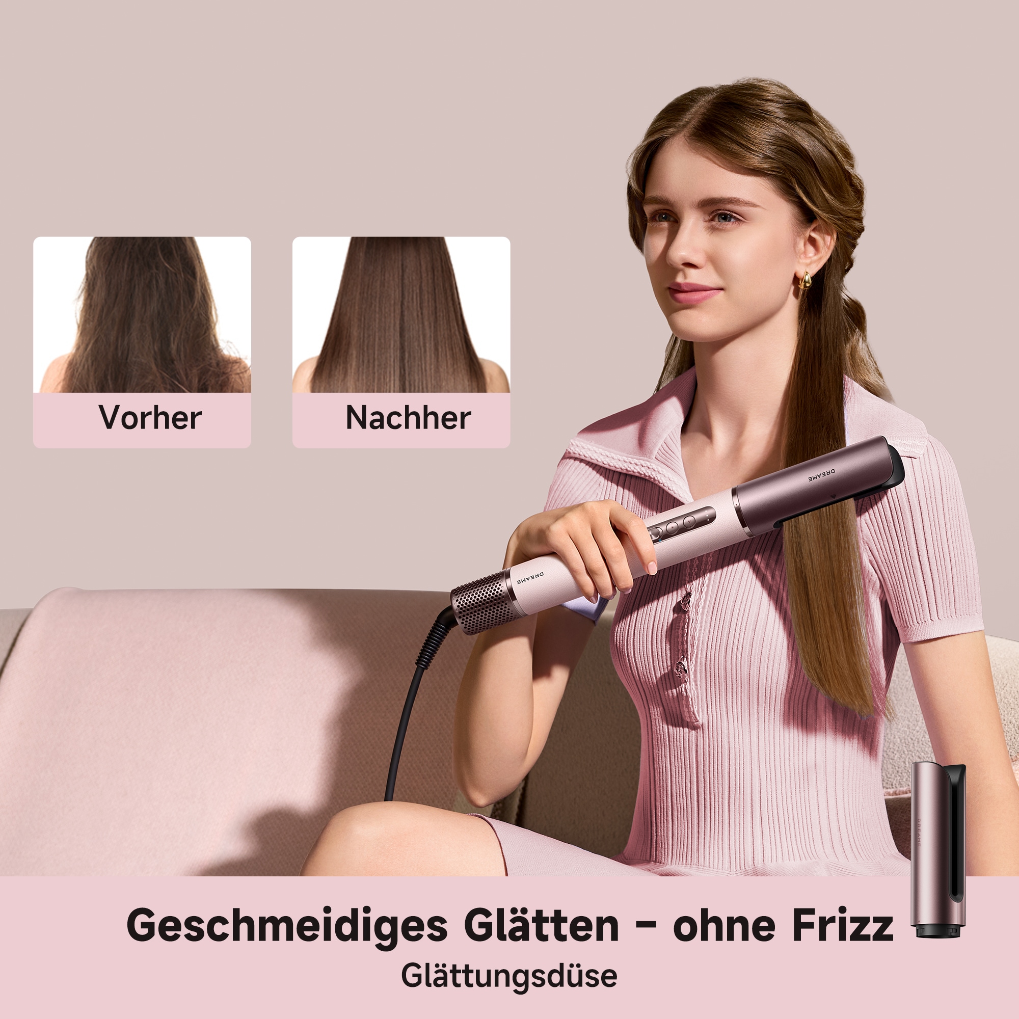 Dreame Haarstyler »AirStyle Era« Hitzeschutz, Glättungsdüse, Ionen