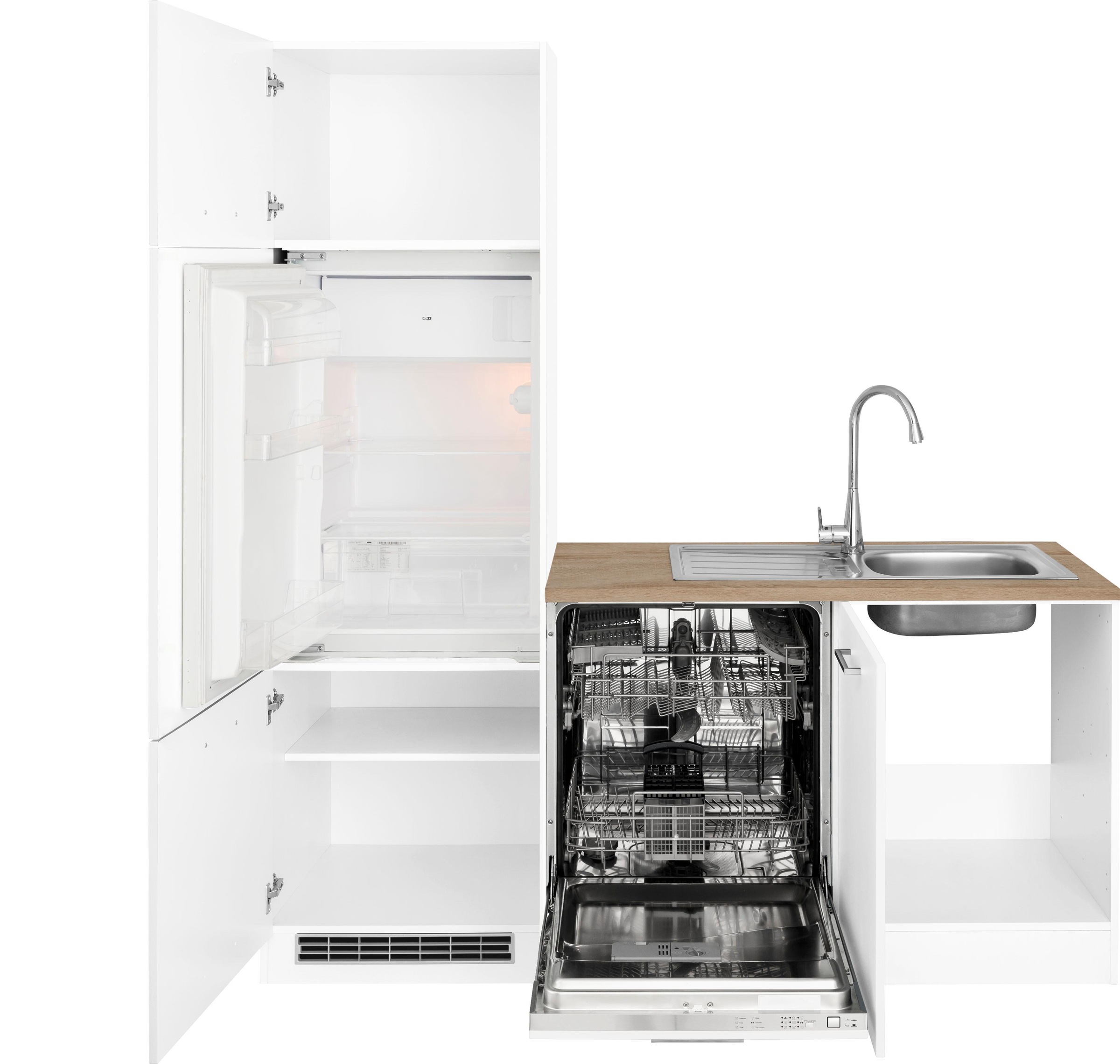 »Visby«, Winkelküche bequem bestellen MÖBEL 240 Winkel Kühlschrank u. HELD 240cm E-Geräte, x inkl. Geschirrspüler mit