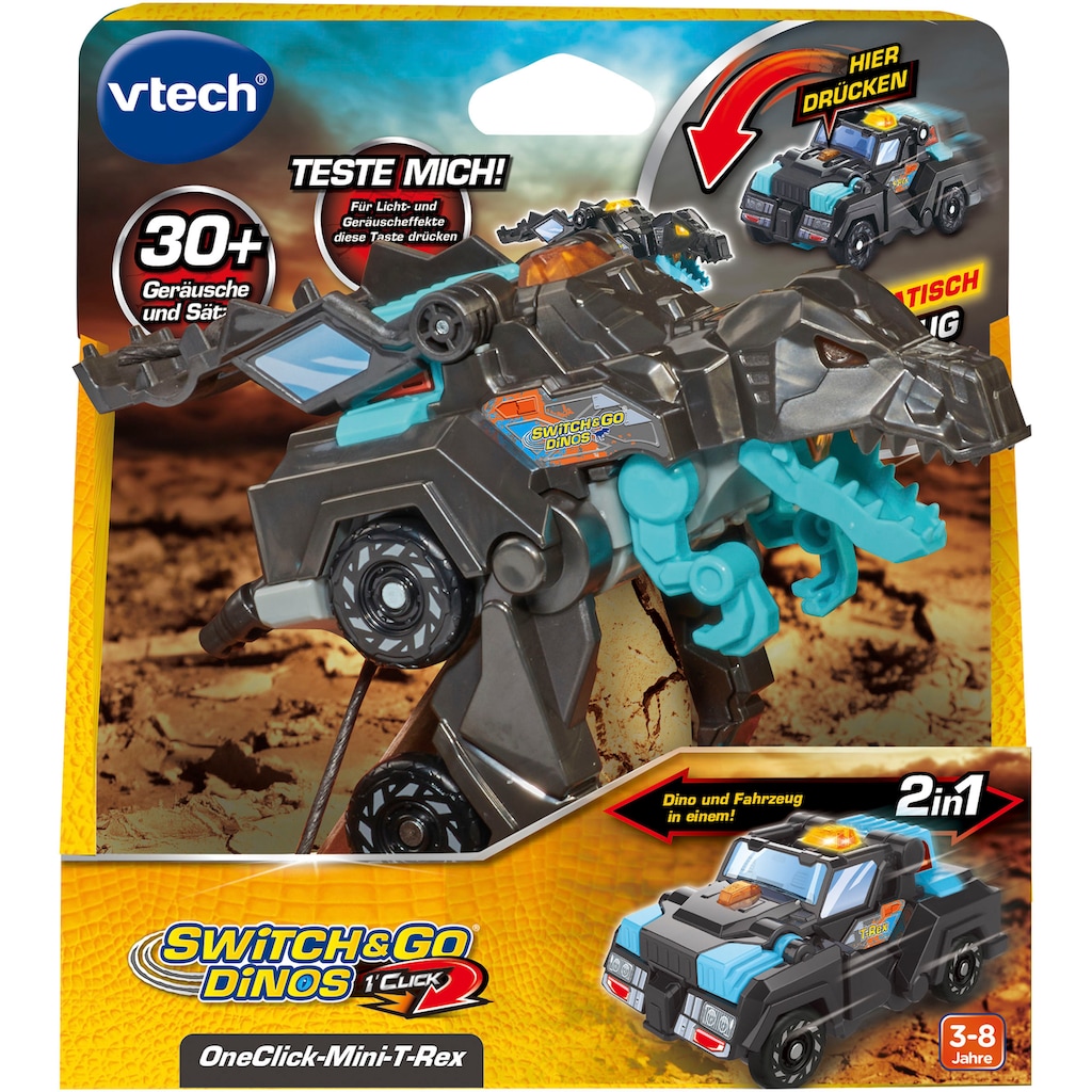 Vtech® Actionfigur »Switch & Go Dinos, OneClick-Mini-T-Rex«, mit Licht- und Soundeffekten