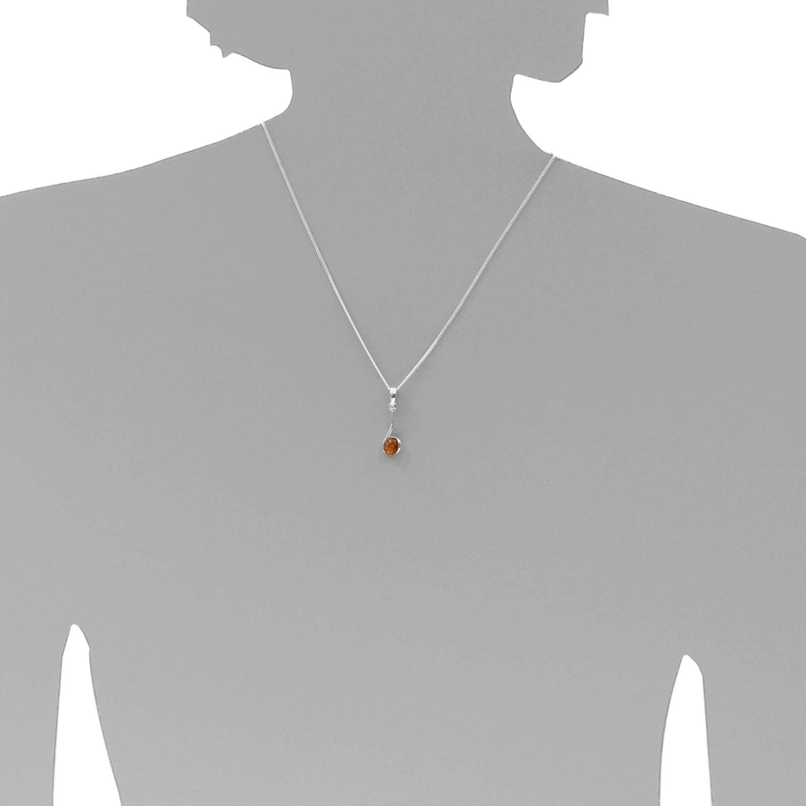 OSTSEE-SCHMUCK Kette mit Anhänger »- Lennja klein - Silber 925/000 - Bernstein«