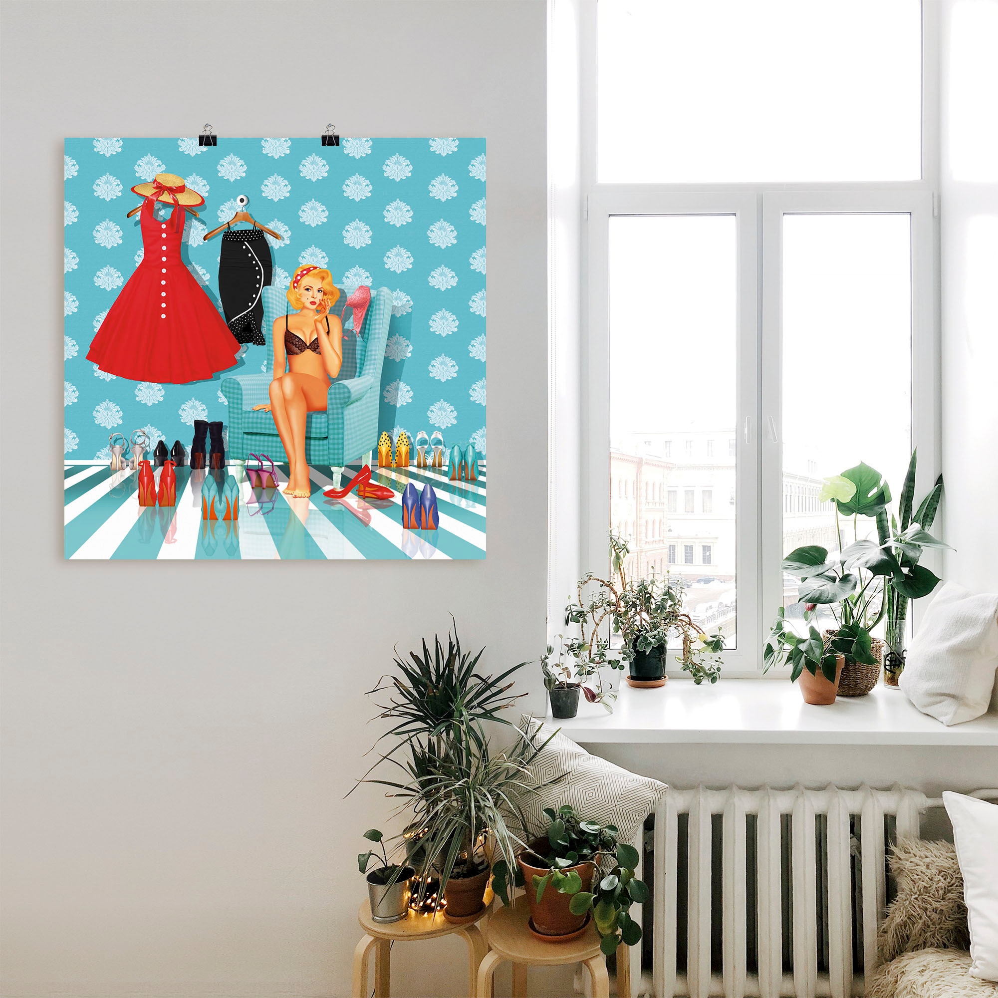 Artland Poster »Ich habe nichts zum anziehen« Mode 1 Stk. tlg. als Alubild, Leinwandbild, Wandaufkleber oder Poster in versch. Größen