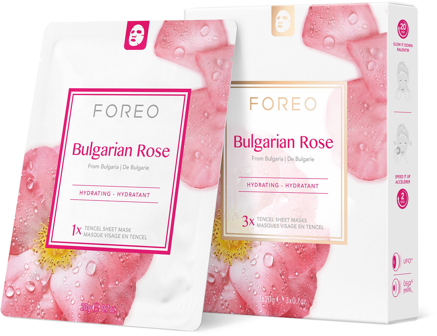 FOREO Gesichtsmaske »Farm To Face Collection Sheet Masks Bulgarian Rose«, (3 tlg.)